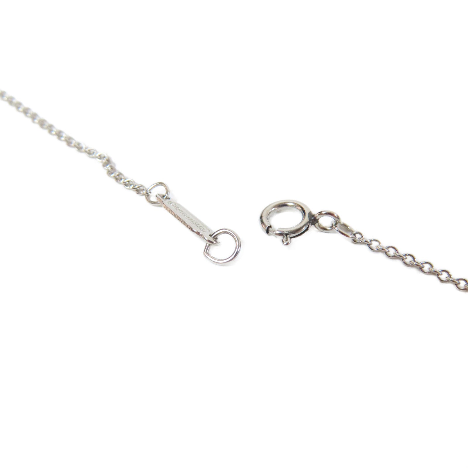 TIFFANY＆CO PT950鉑金Diamond Heart Pandent鑽石項鍊銀色/透明