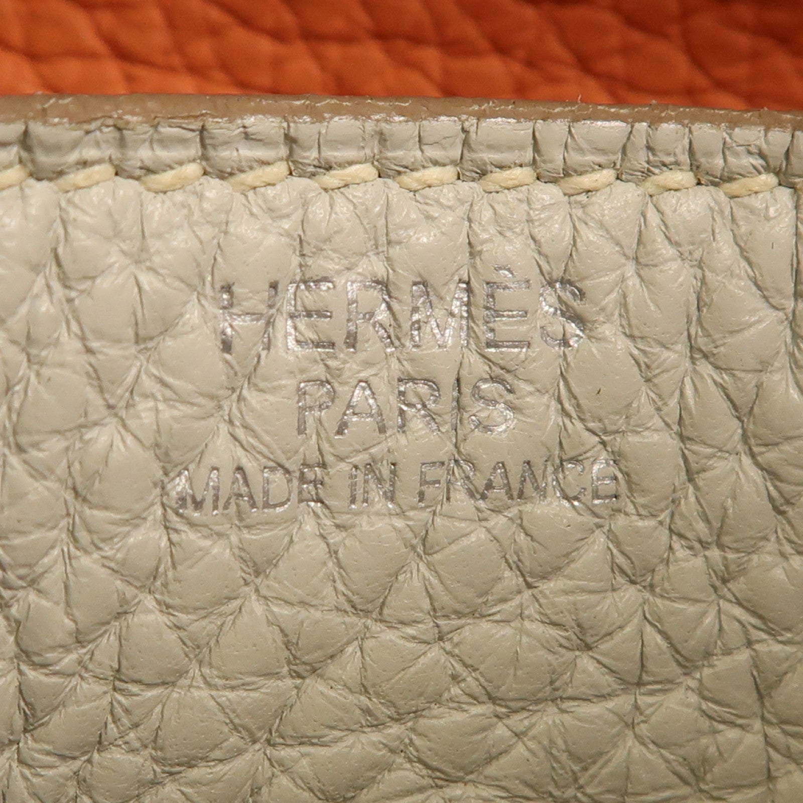 HERMES Clemence皮革Lindy 30銀扣手挽肩背兩用袋Gris Perle