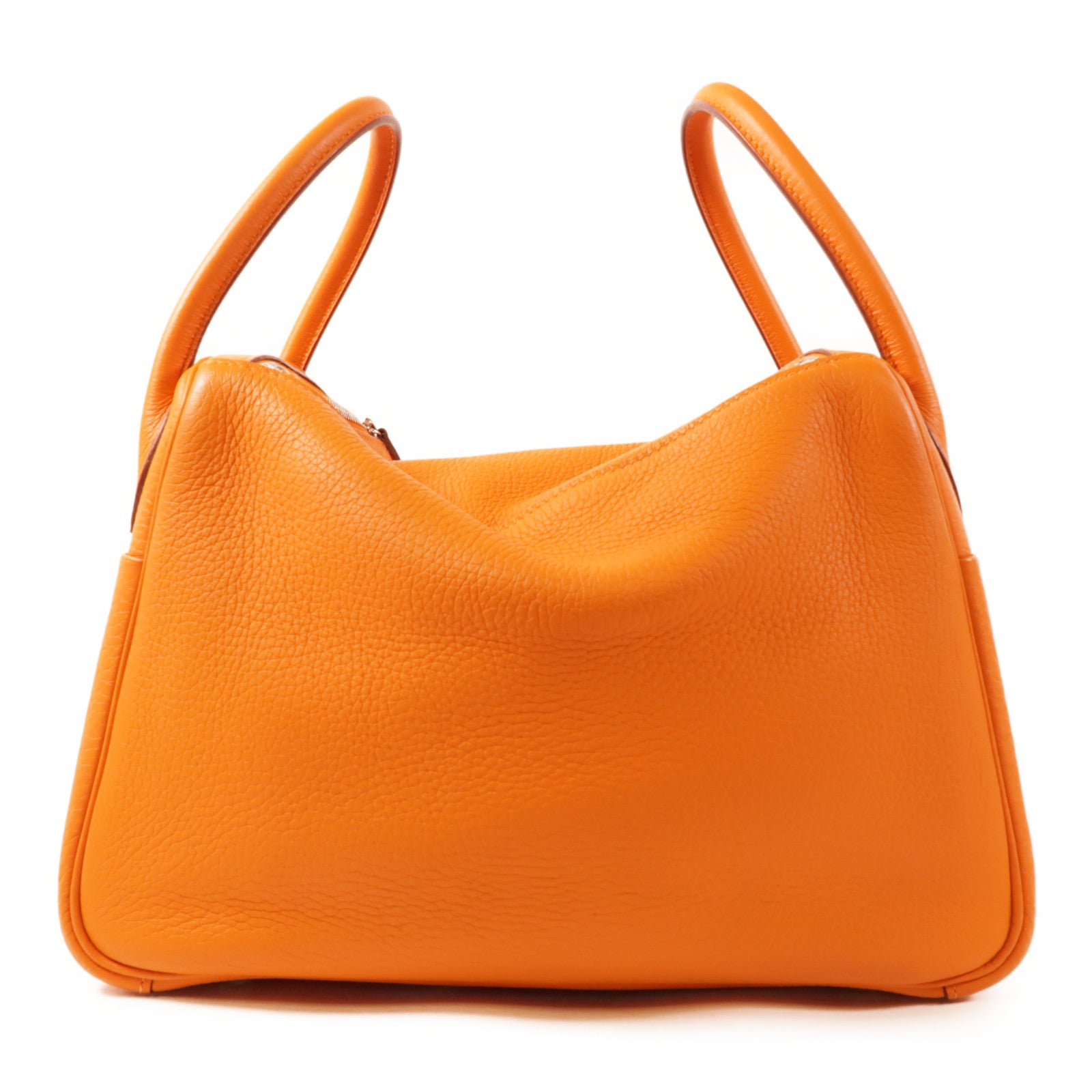 HERMES PHW Lindy 30 2 Way Bag Clemence Leather 93 Orange