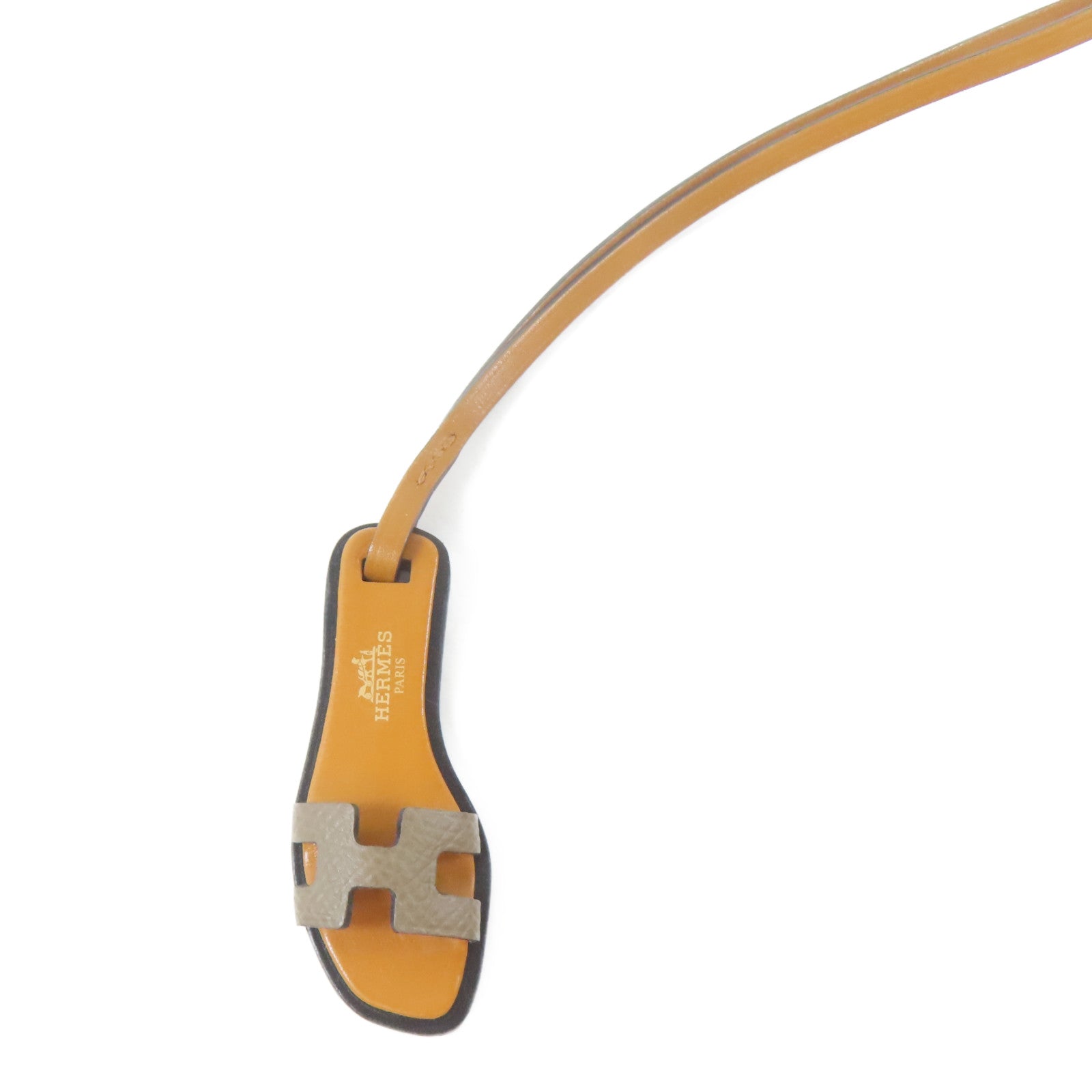 HERMES 【激減優惠】Swift皮革Oran Nano掛飾Gold/啡色