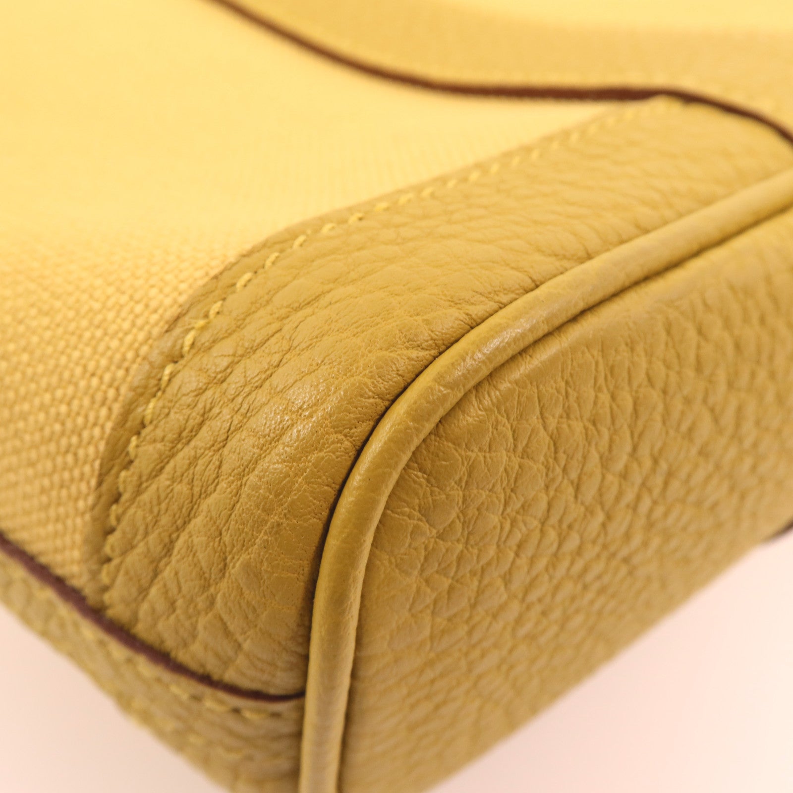 HERMES 帆布Garden File PM銀扣手挽肩背兩用袋