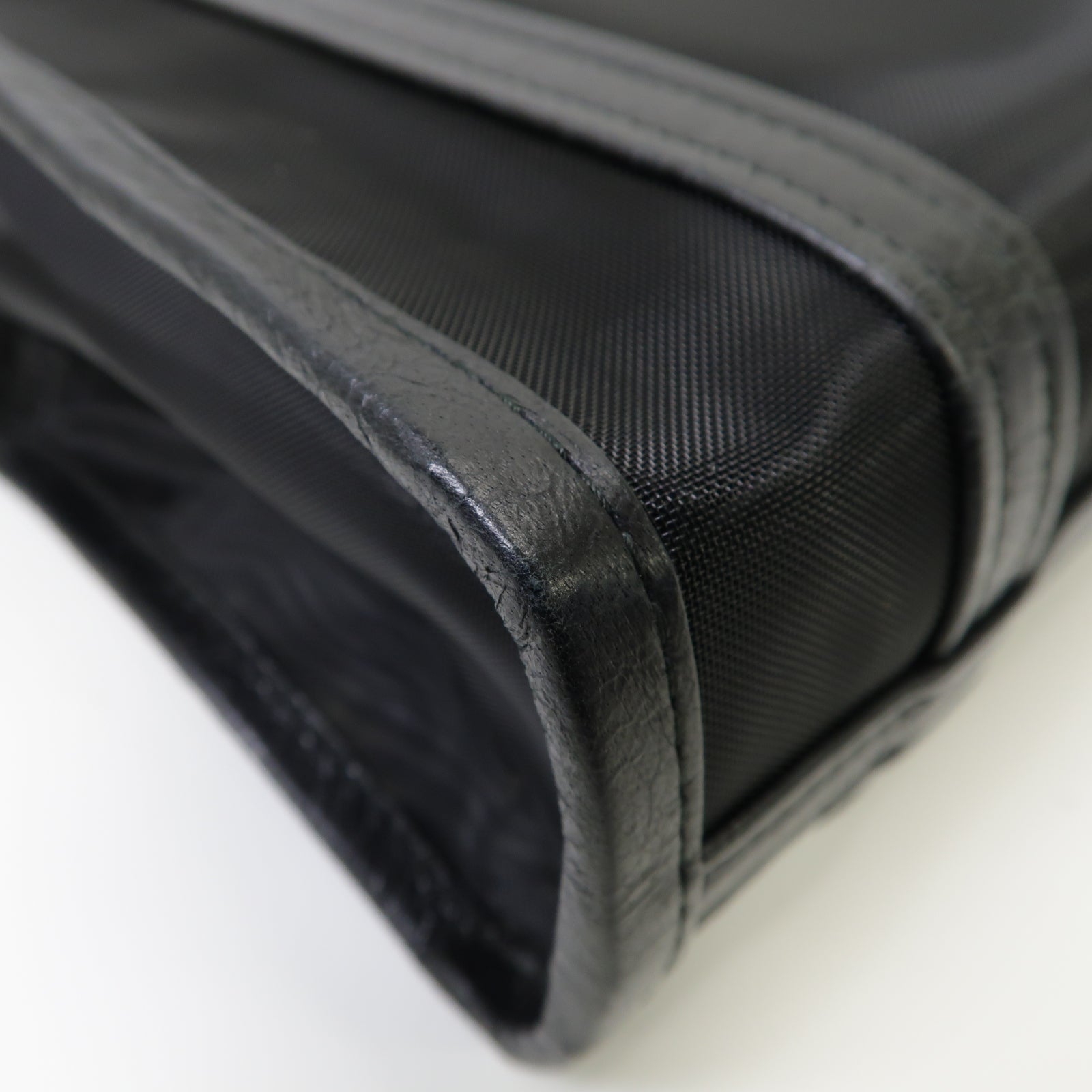 BALENCIAGA 【激減優惠】聚酯纖維2way Shoulder Bag銀扣手挽肩背兩用袋黒色