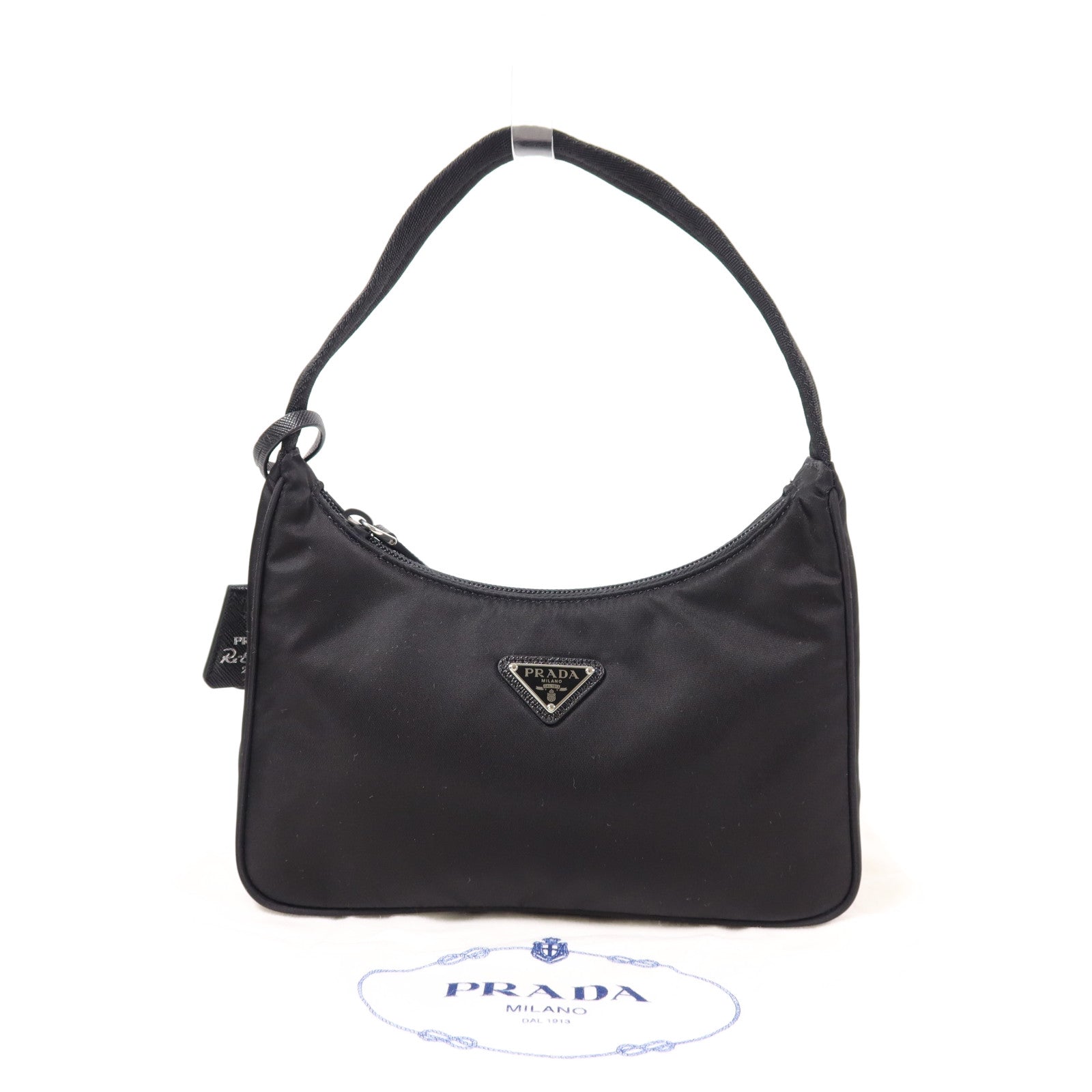 PRADA 【激減優惠】尼龍Re-Edition 2000 Mini銀扣手挽袋