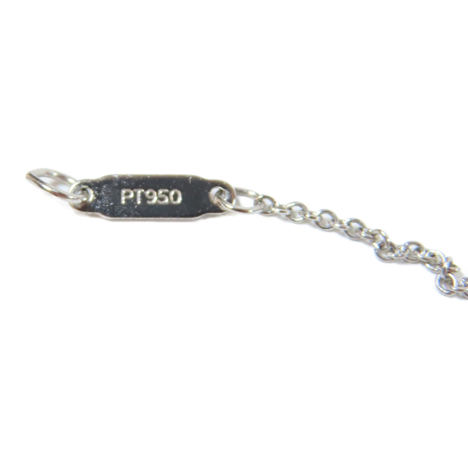 TIFFANY＆CO PT950鉑金Diamond Heart Pandent鑽石項鍊銀色/透明