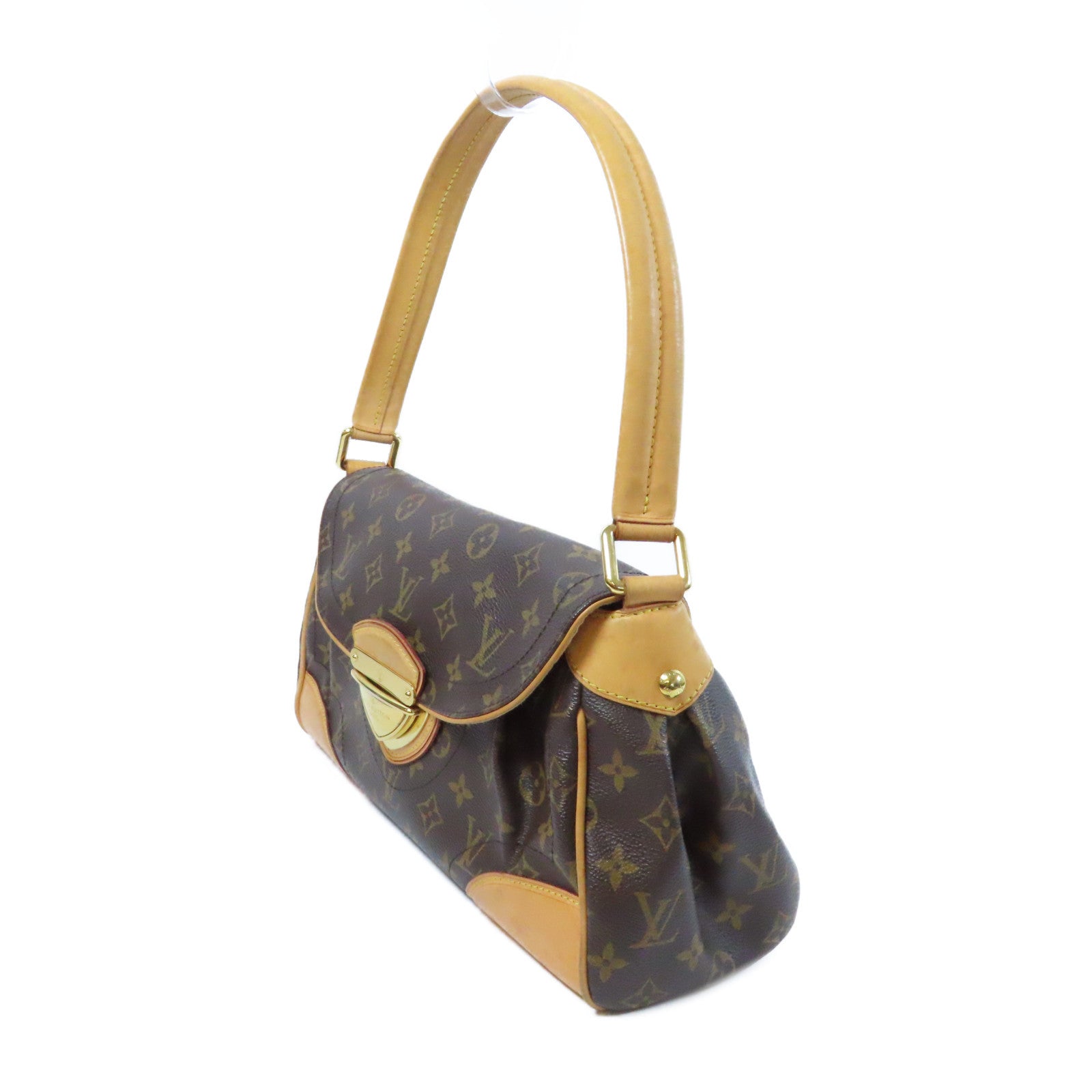 LOUIS VUITTON 【激減優惠】Monogram Beverly PM金扣肩背袋啡色