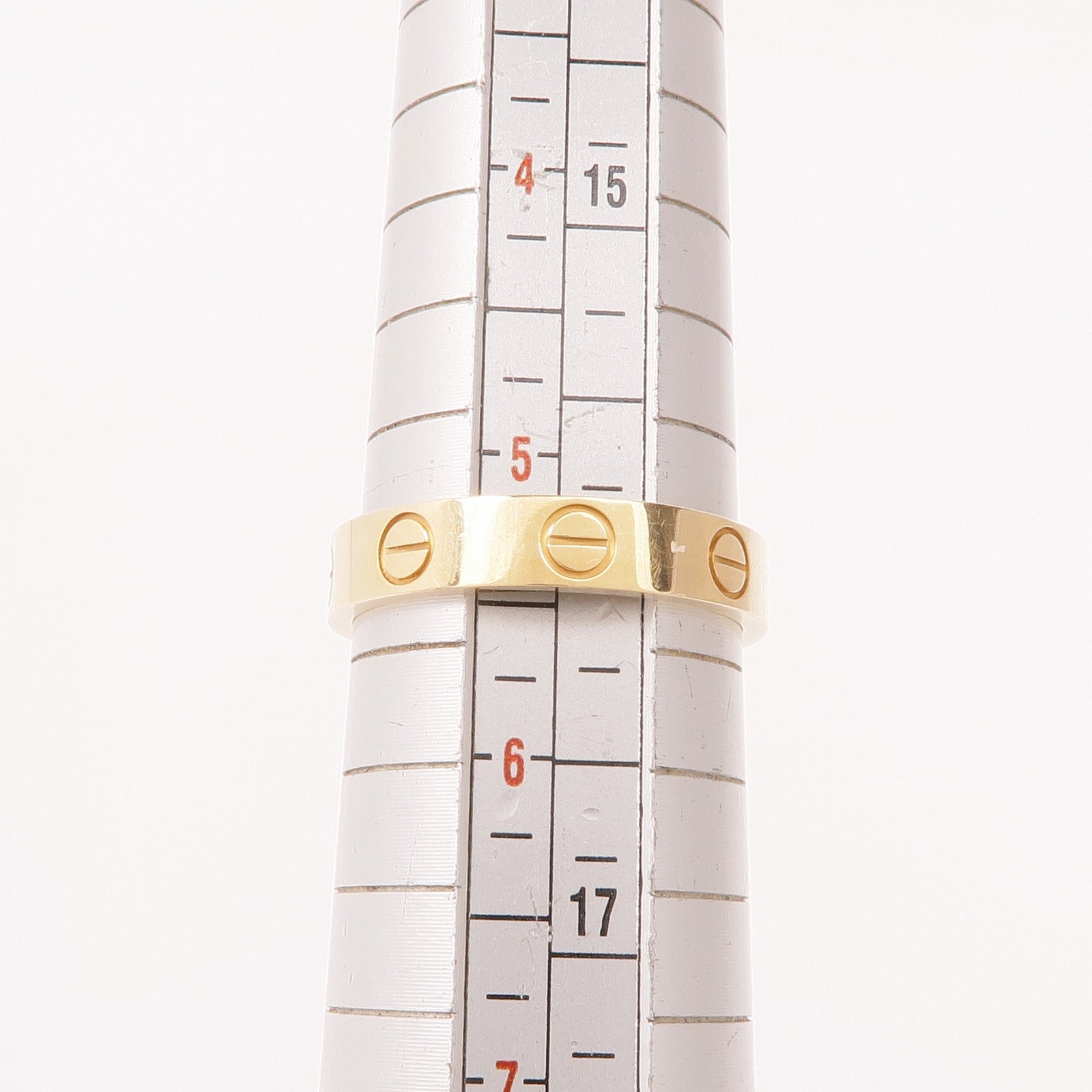 CARTIER 18K黄金Mini Love Ring戒指Cartier#50/US#5.25