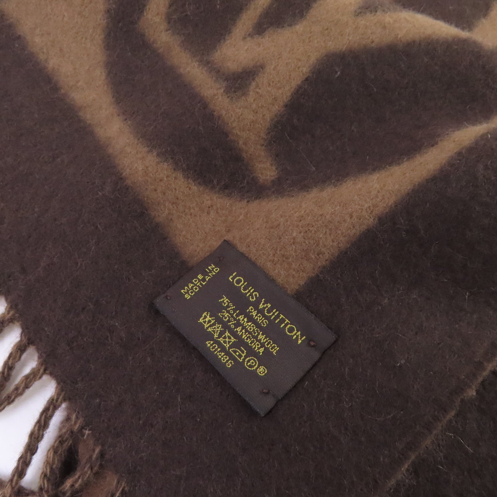 LOUIS VUITTON 羊毛/安哥拉兔毛Muffler圍巾