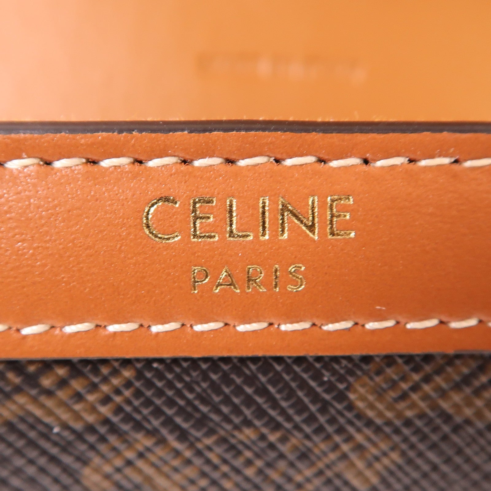 CELINE 塗層帆布WOC金扣肩背袋