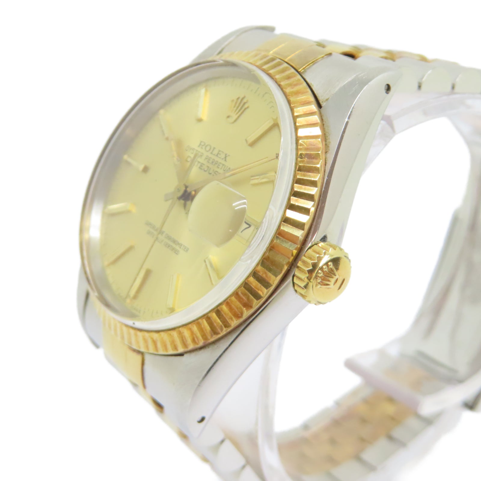 ROLEX Datejust 36 18K黃金/不鏽鋼手錶自動機芯金色