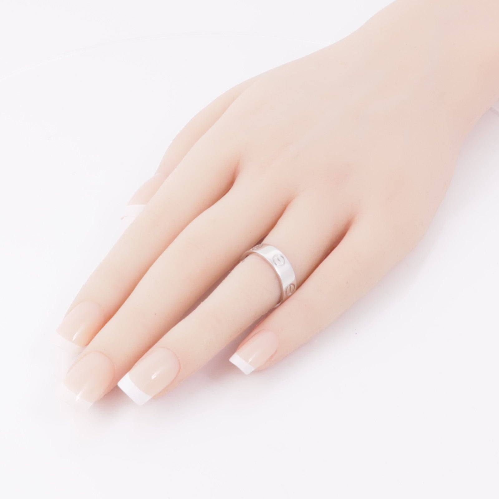CARTIER 18K白金Love Ring戒指Cartier#51/US#5.75