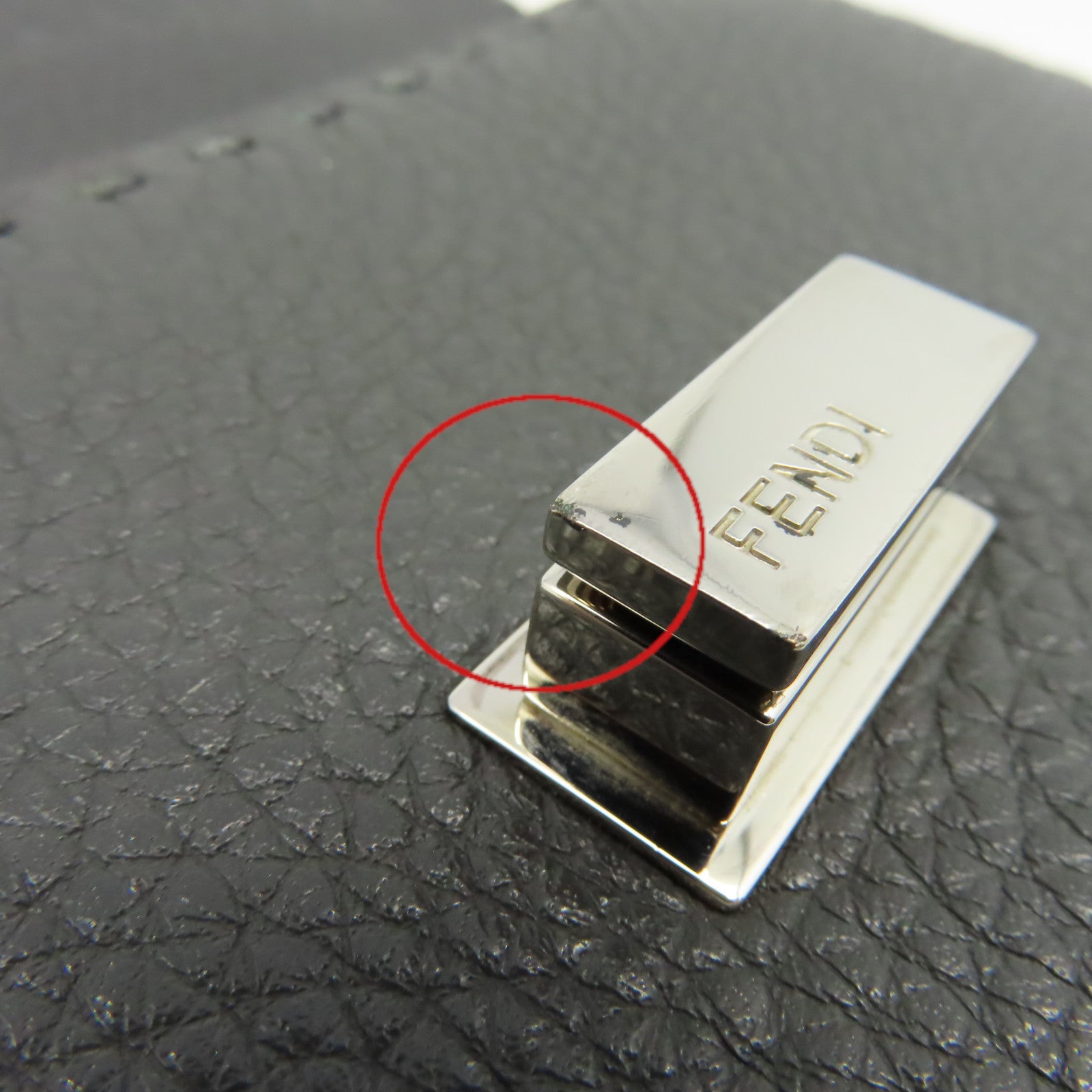 FENDI 牛皮皮革Long Wallet長錢包碳灰色
