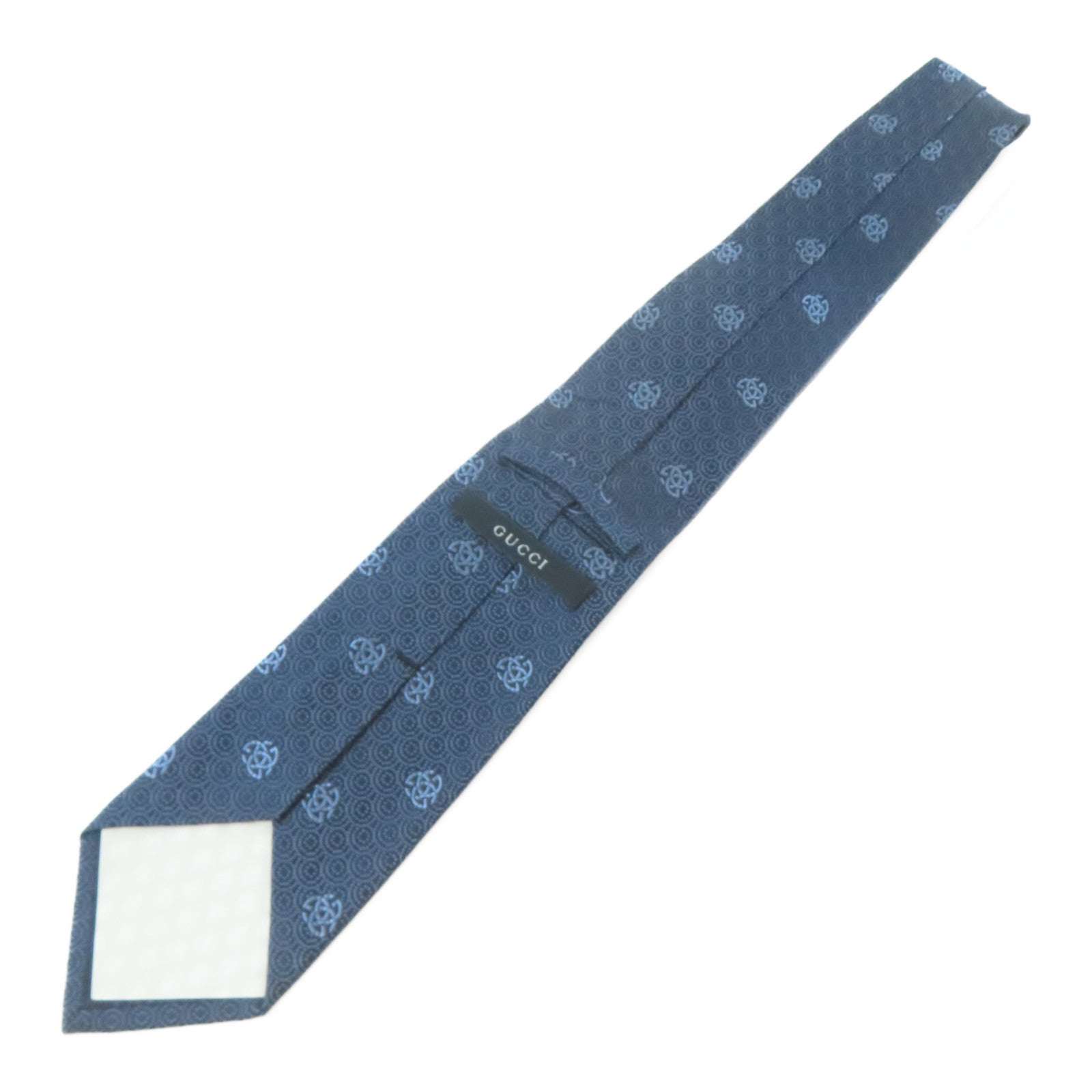 GUCCI 絲質Necktie領帶藍色