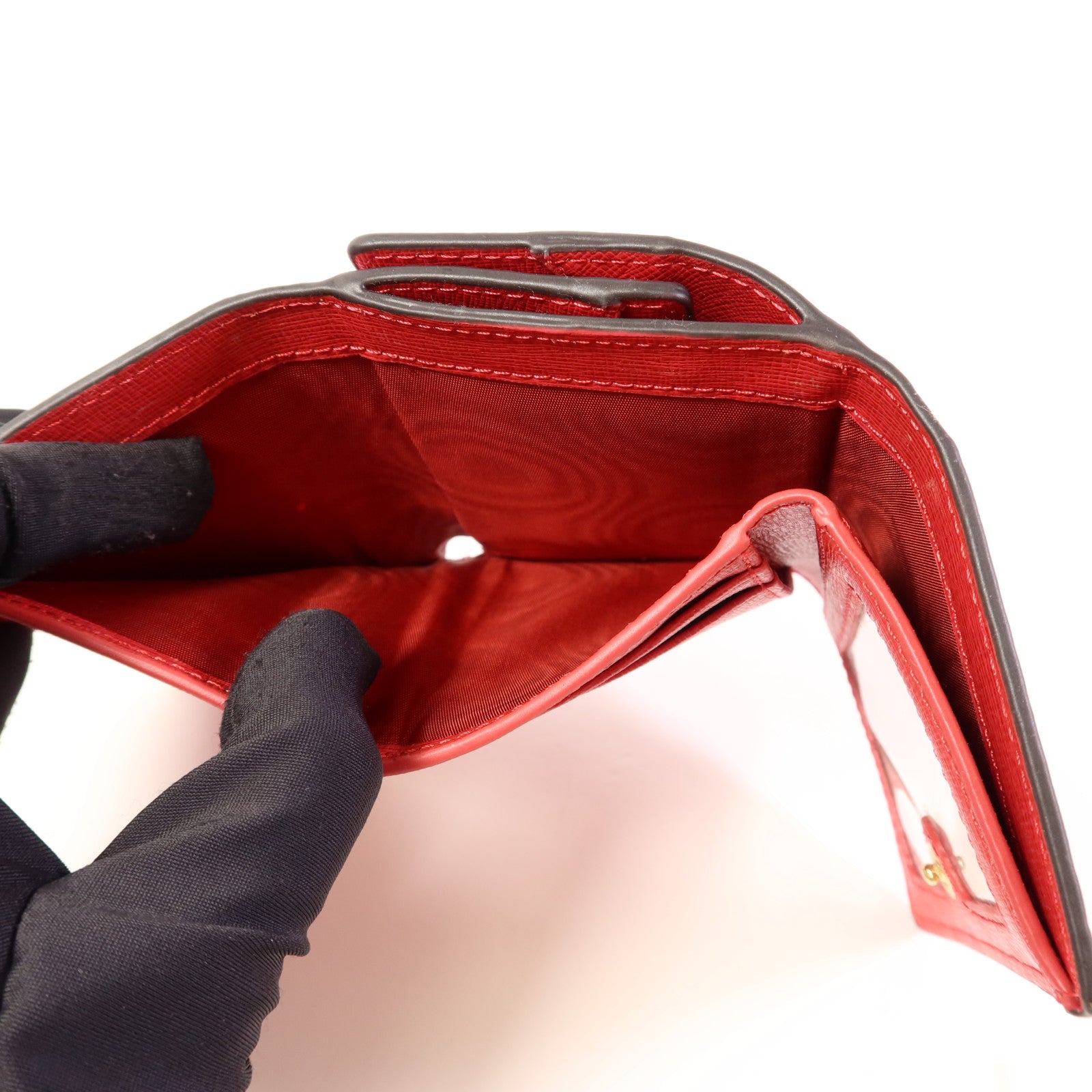 Furla 牛皮皮革Trifold Wallet金扣錢包