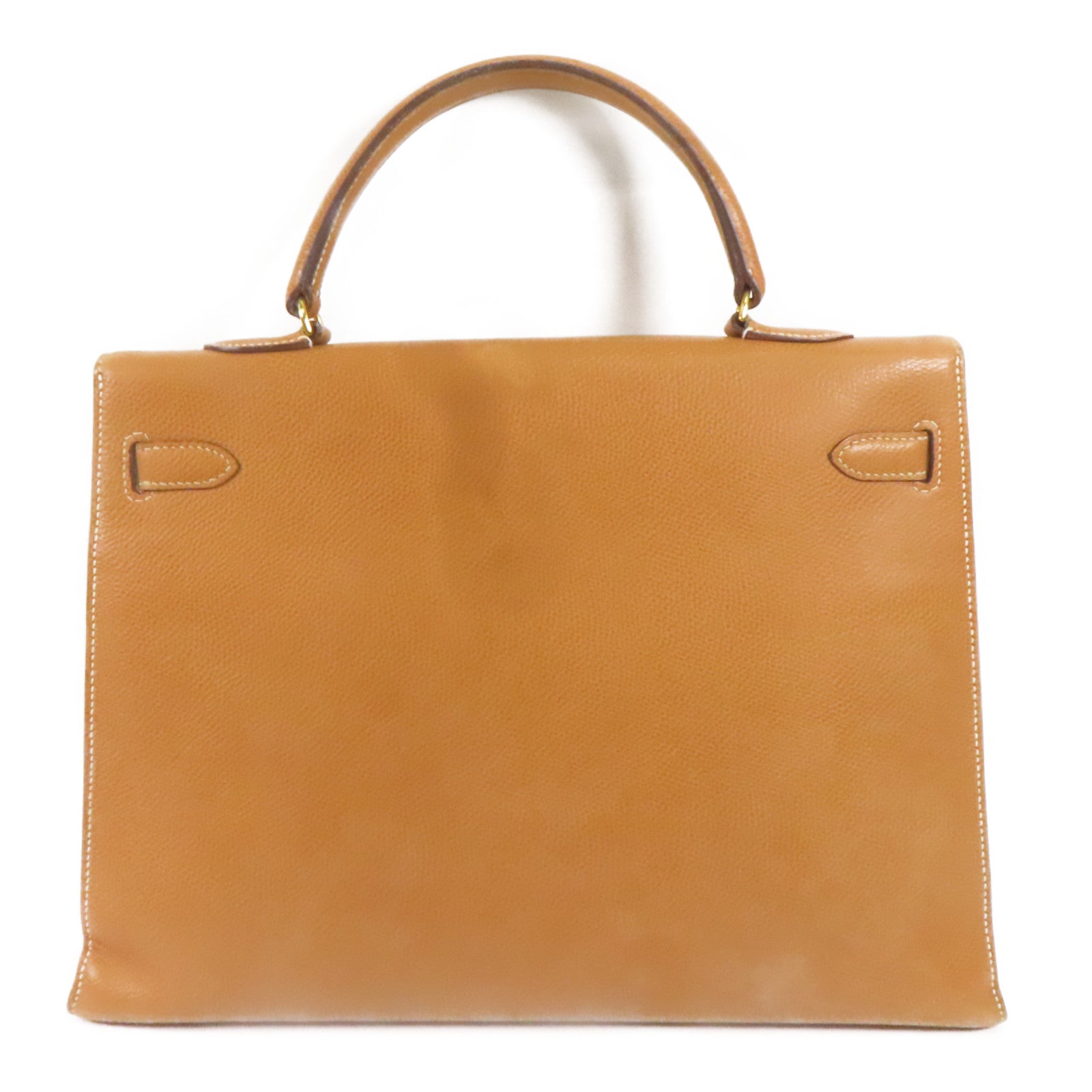HERMES GHW Kelly 35 Handbag Epsom Leather Gold