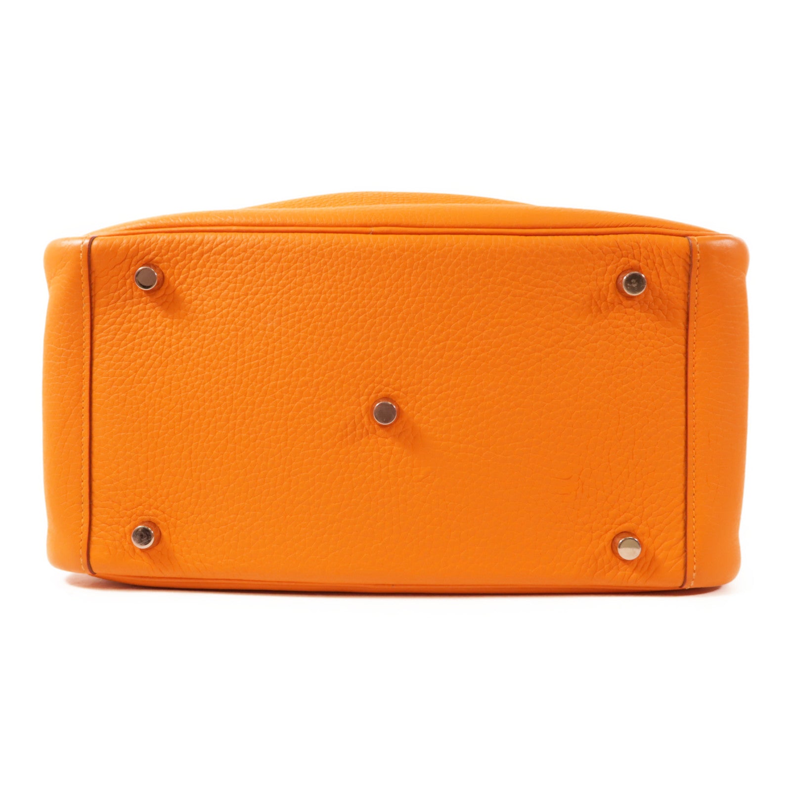HERMES PHW Lindy 30 2 Way Bag Clemence Leather 93 Orange