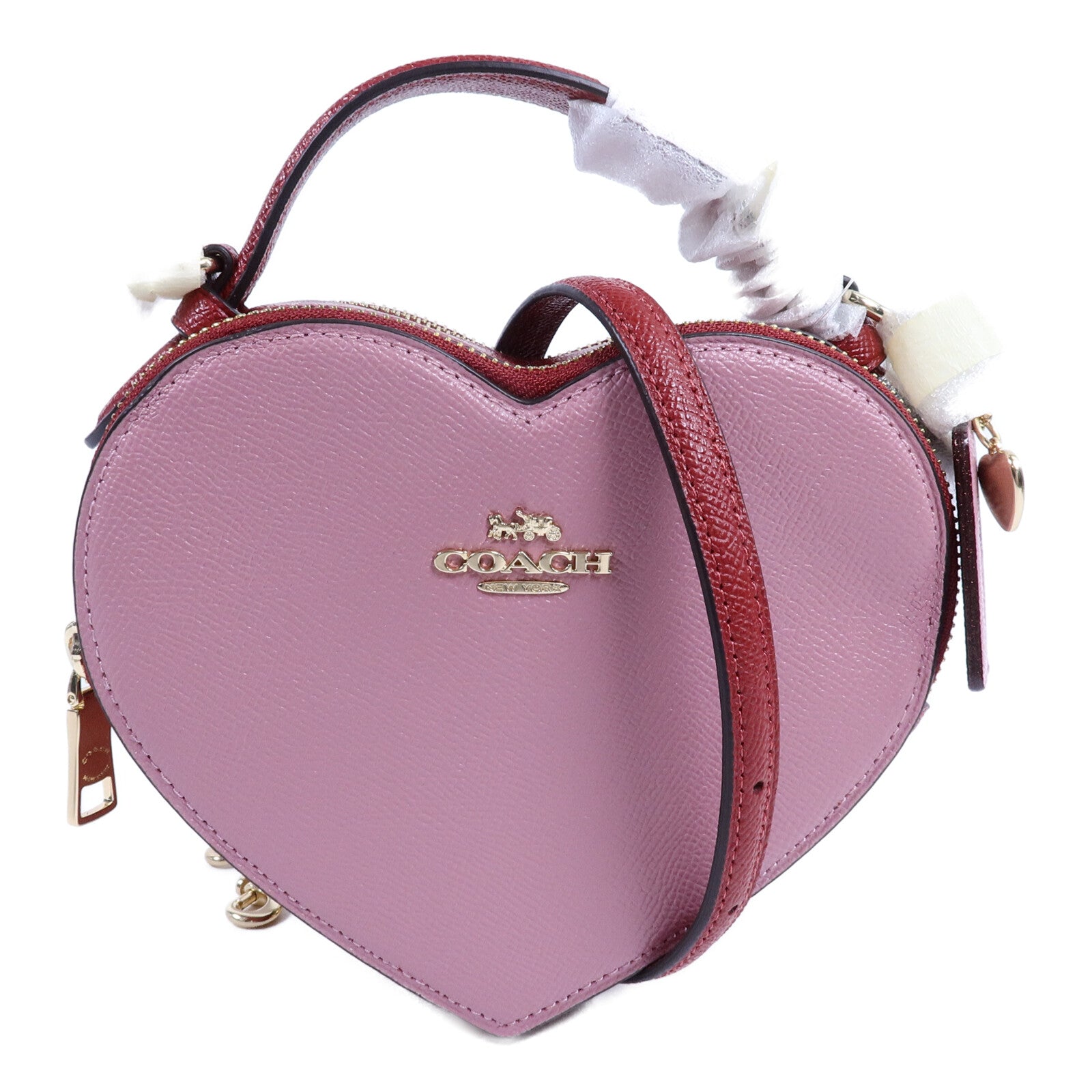COACH 牛皮皮革Heart Crossbody In Colorblock手挽肩背兩用袋