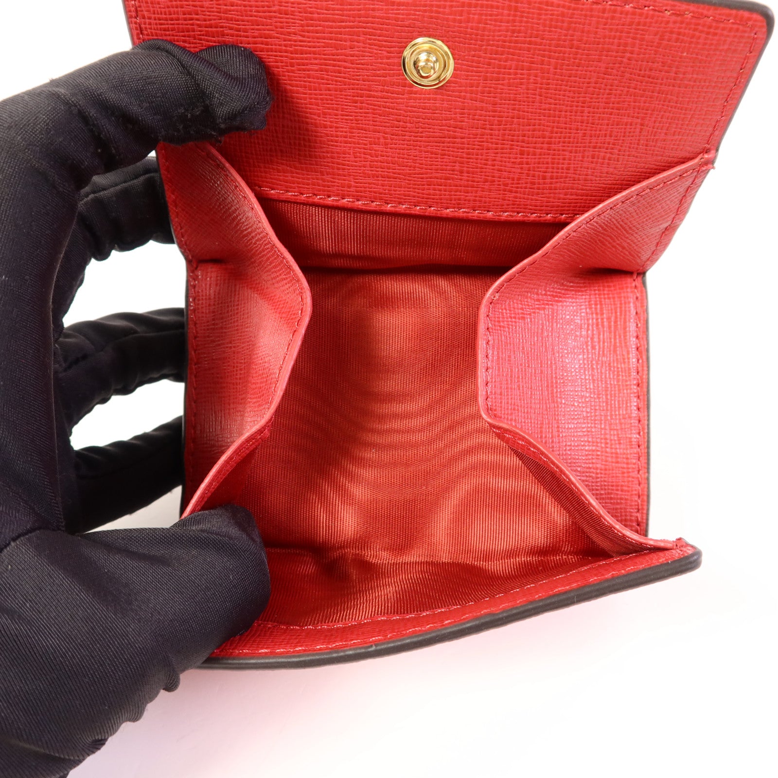 Furla 牛皮皮革Trifold Wallet金扣錢包