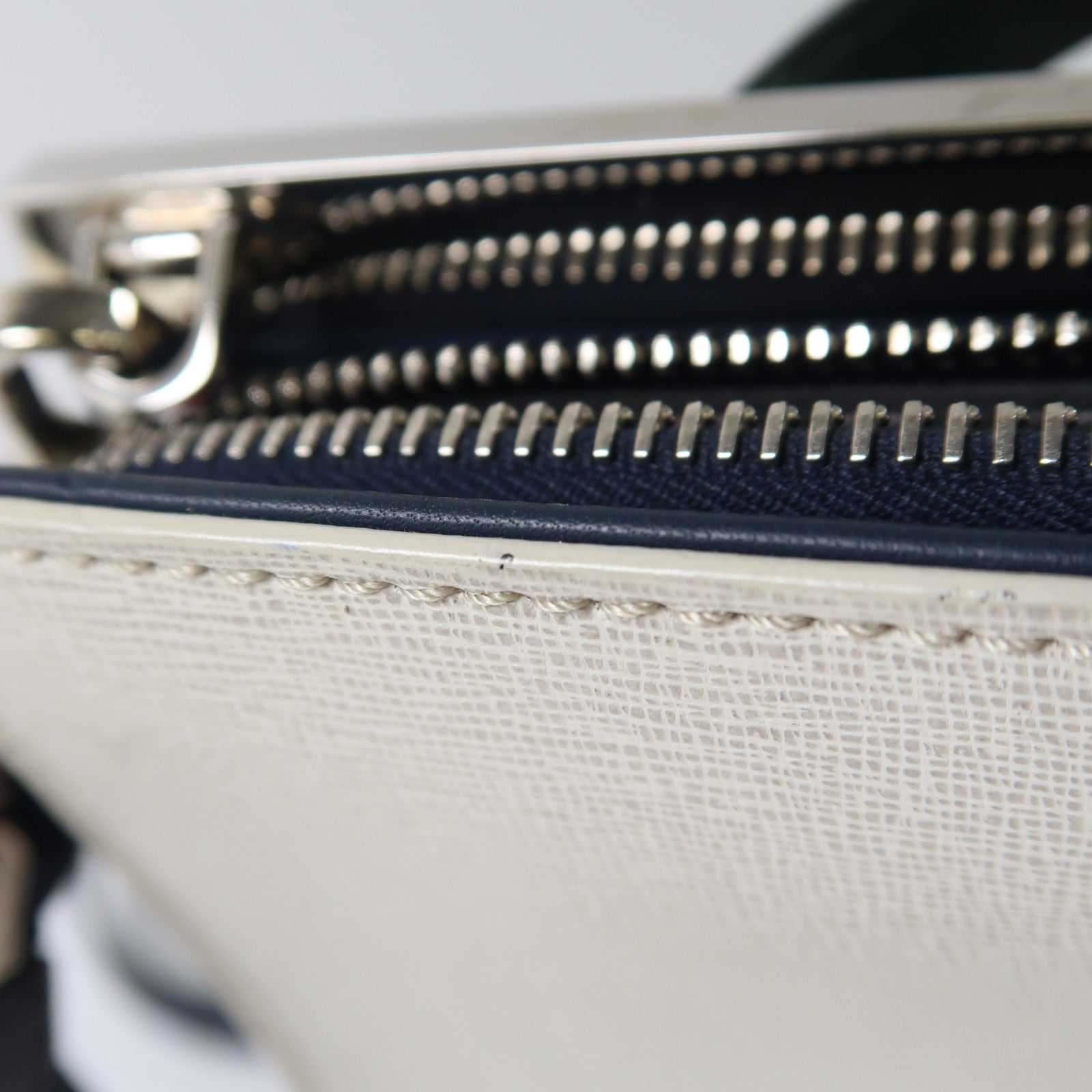 FENDI SHW 2 Way Bag 8BT-222-Z25 149-2384 Calfskin Leather Gray/Pink/Deep Green