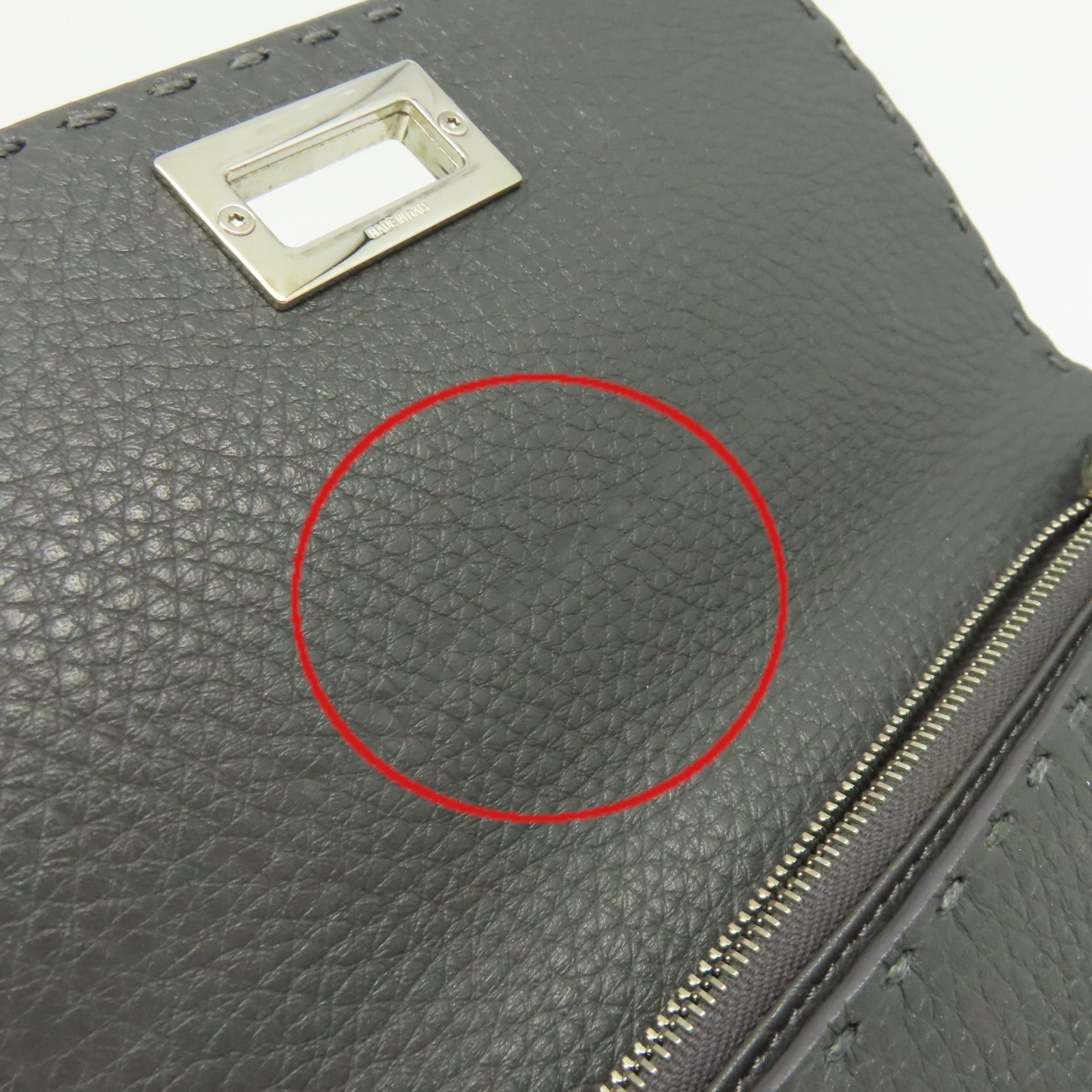 FENDI 牛皮皮革Long Wallet長錢包碳灰色