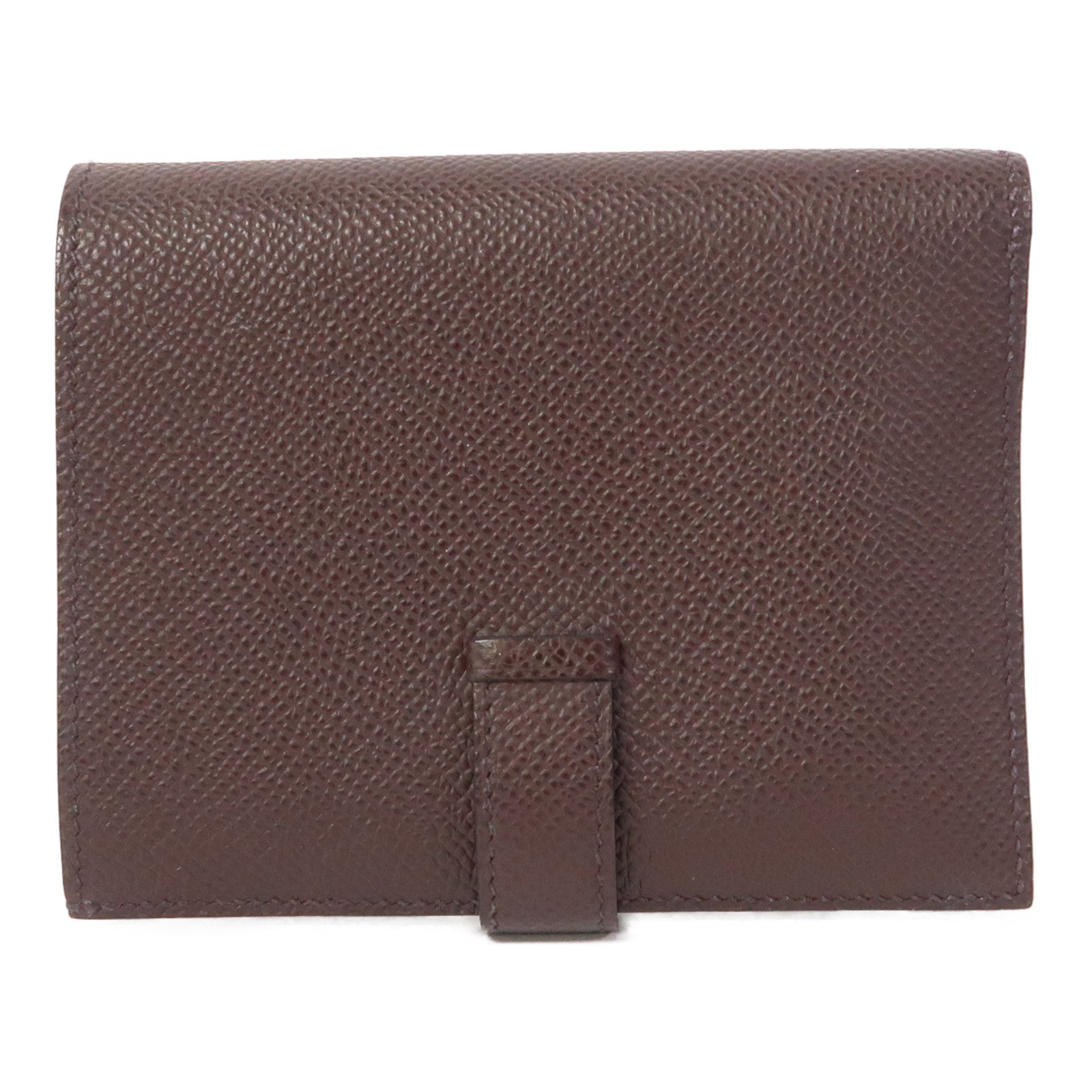 HERMES Epsom皮革Bearn Wallet金扣錢包啡色