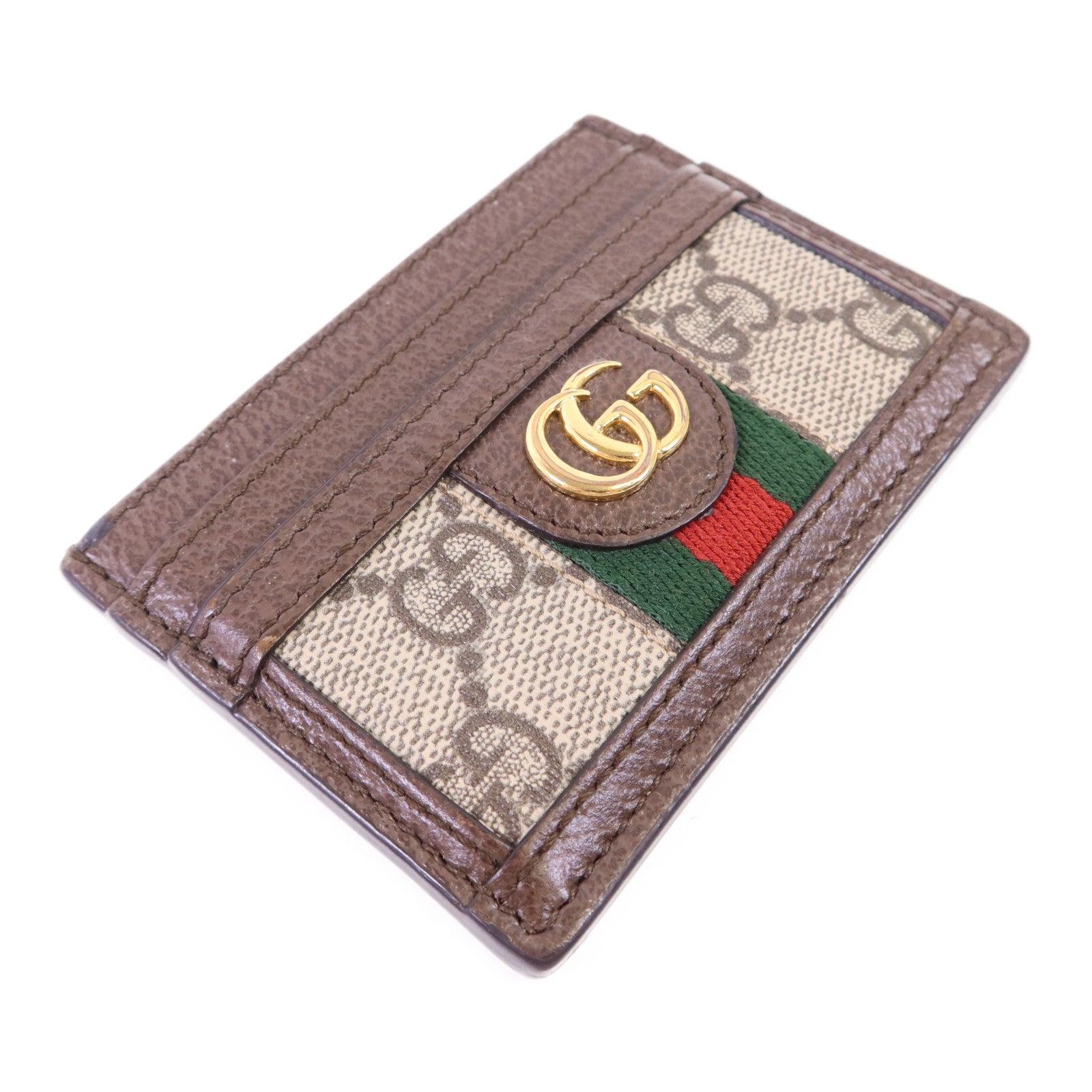 GUCCI 塗層帆布Card Case金扣卡片套