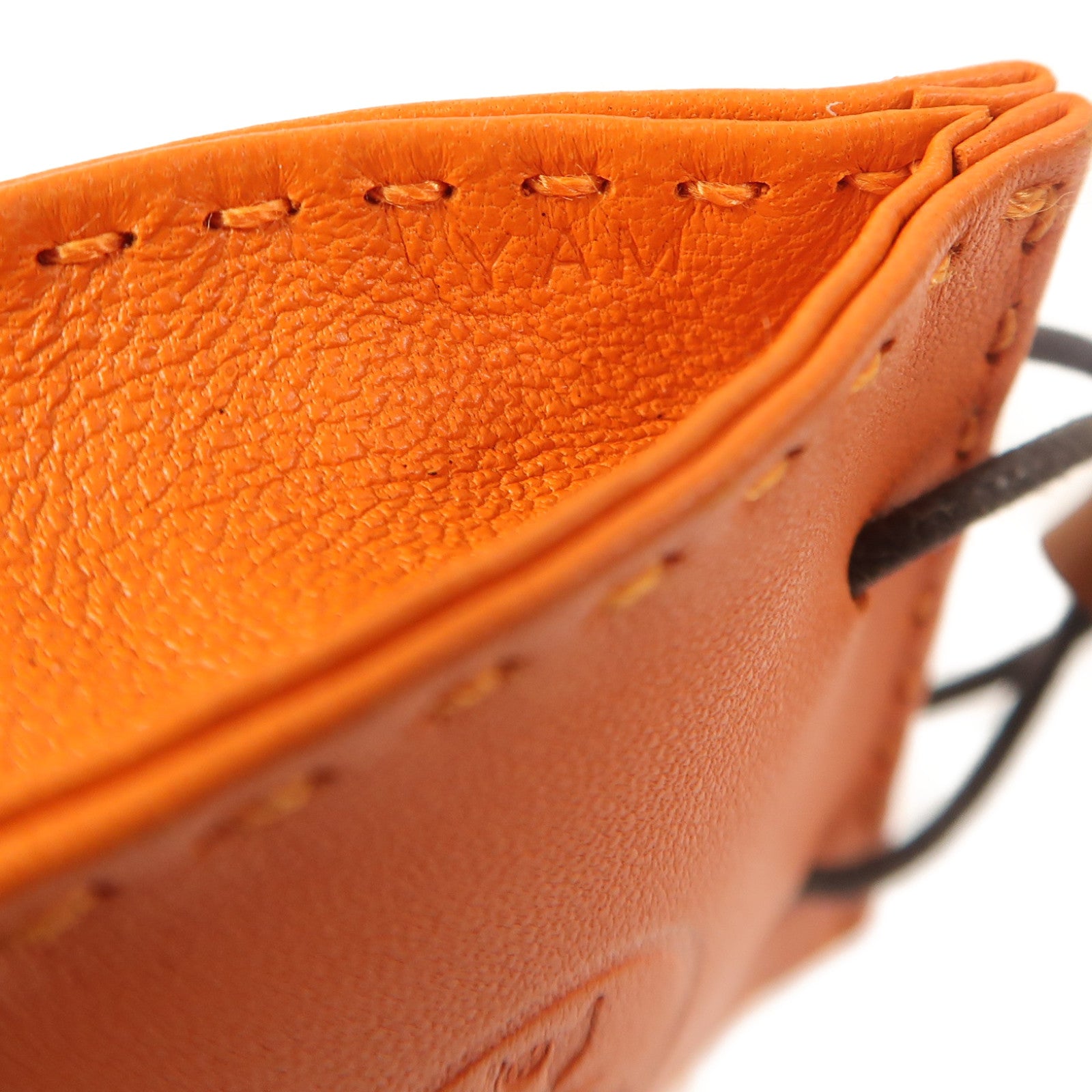 HERMES Swift皮革Charm掛飾橙色
