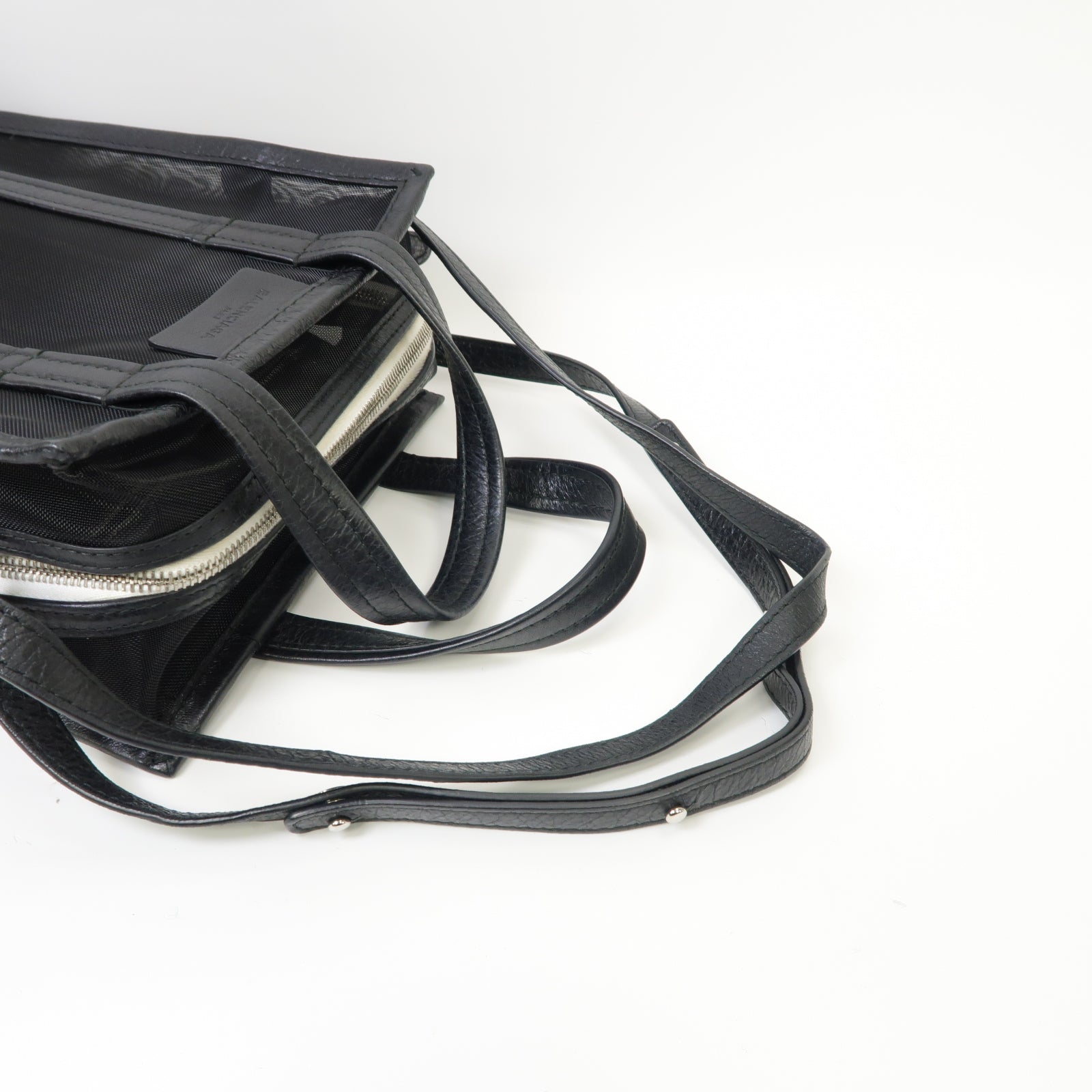 BALENCIAGA 【激減優惠】聚酯纖維2way Shoulder Bag銀扣手挽肩背兩用袋黒色