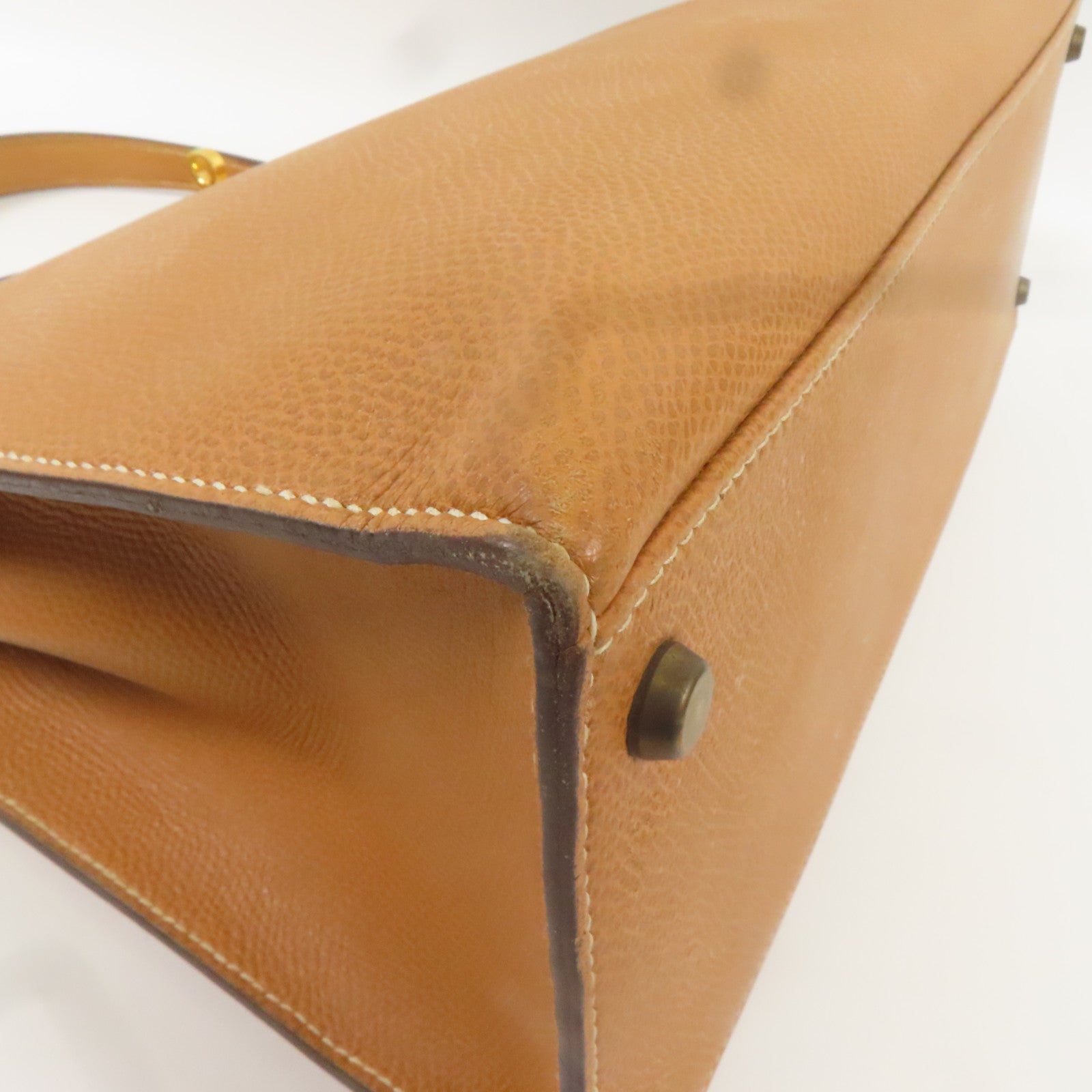 HERMES GHW Kelly 35 Handbag Epsom Leather Gold