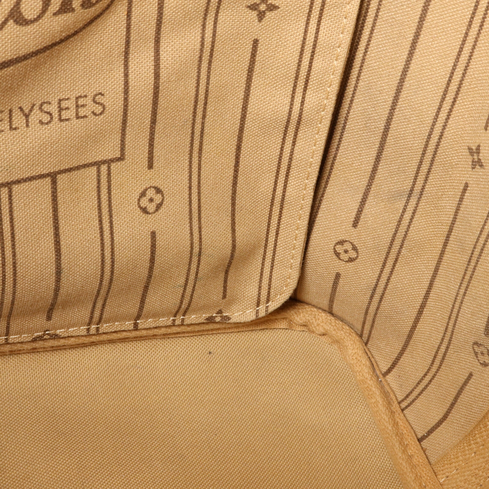 LOUIS VUITTON Monogram Neverfull MM金扣手挽袋