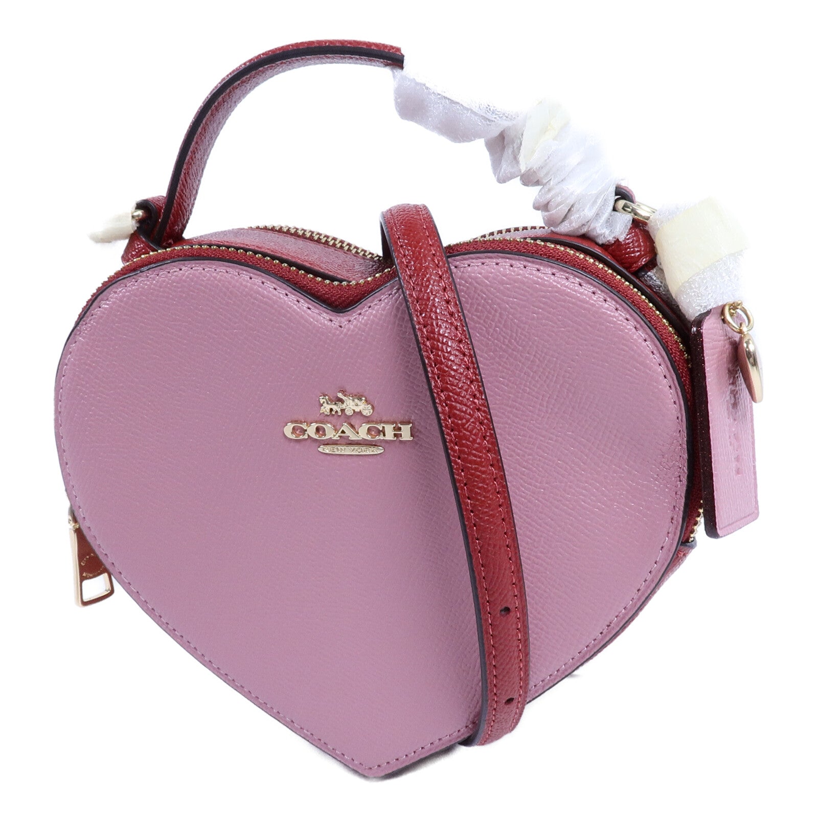 COACH 牛皮皮革Heart Crossbody In Colorblock手挽肩背兩用袋