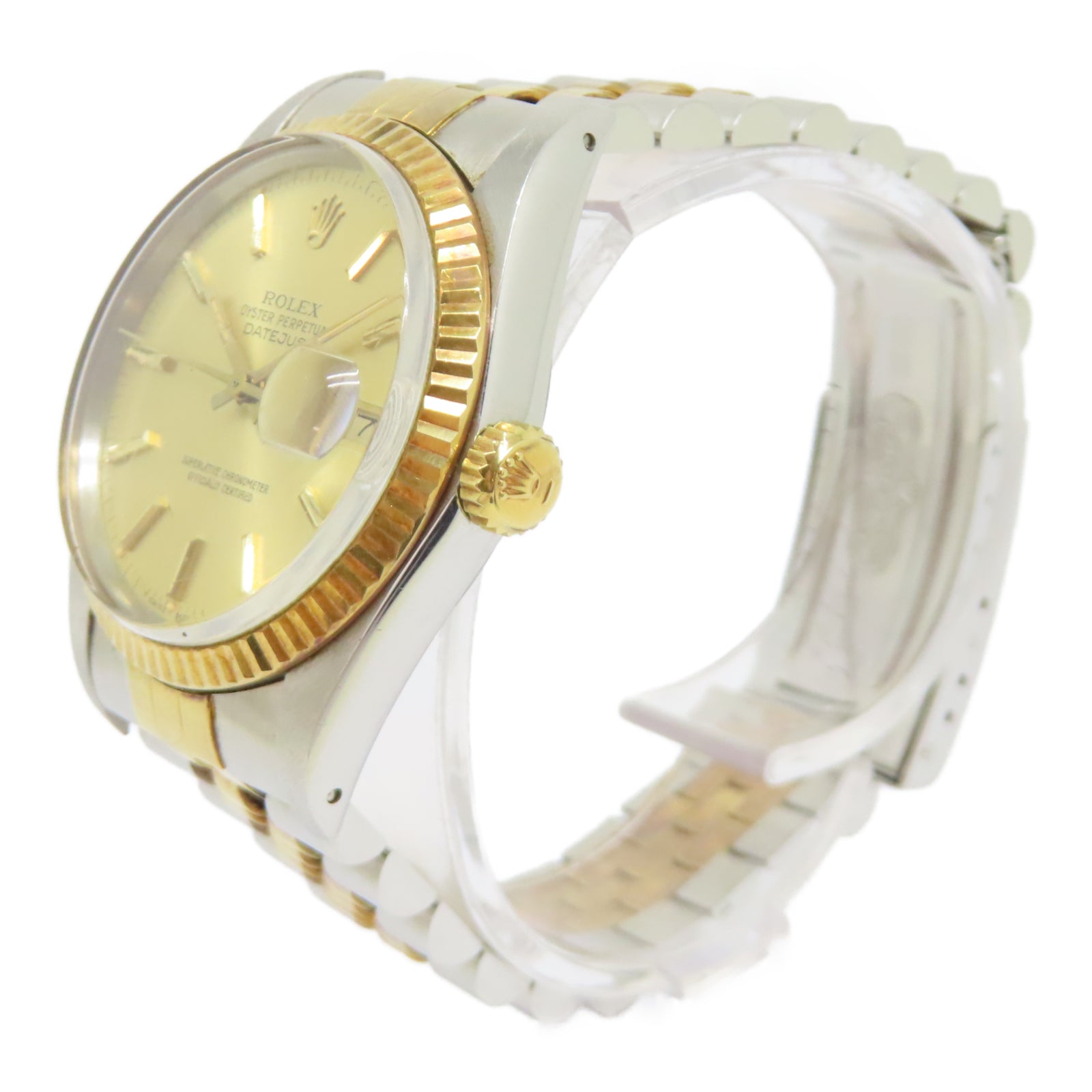 ROLEX Datejust 36 18K黃金/不鏽鋼手錶自動機芯金色