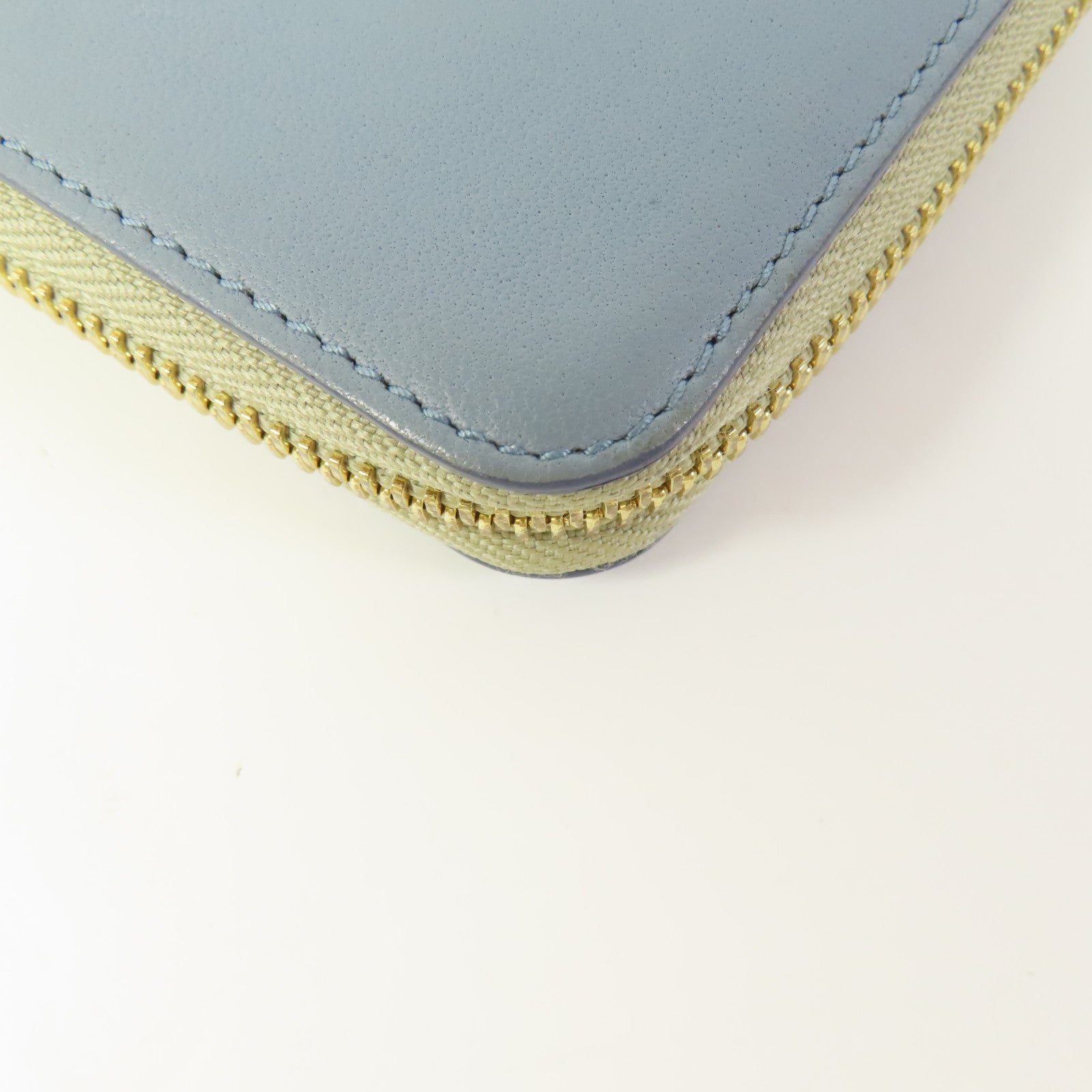 LOEWE GHW Nappa Long Wallet Lambskin Leather Sky Blue