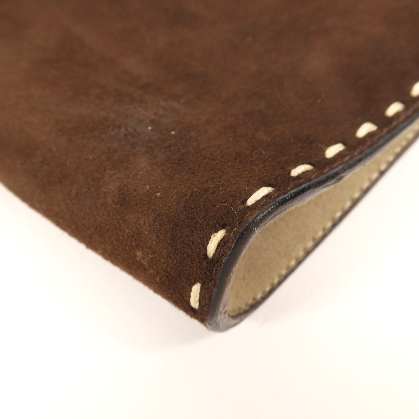 Salvatore Ferragamo 麂皮皮革Clutch Bag銀扣肩背袋