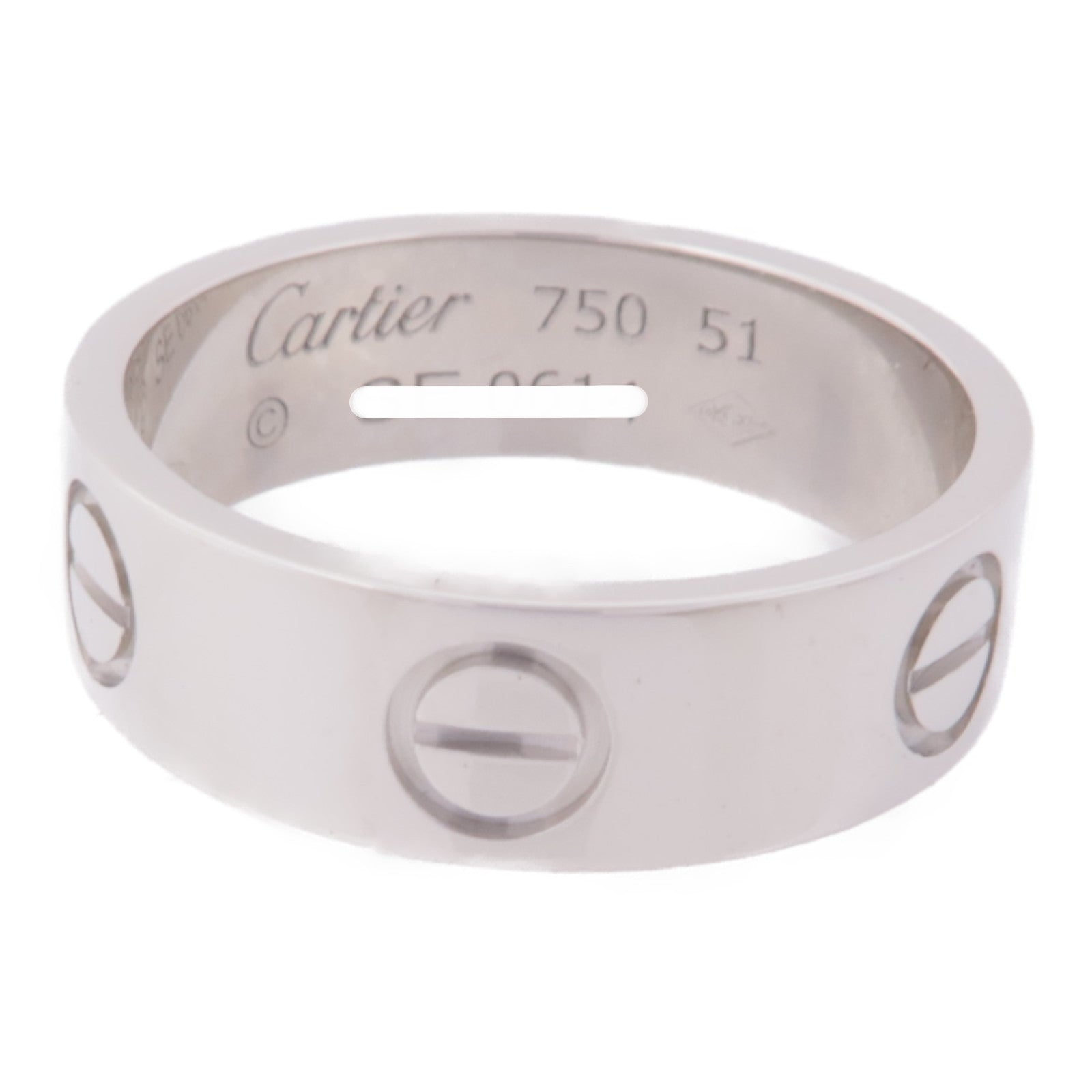 CARTIER 18K白金Love Ring戒指Cartier#51/US#5.75