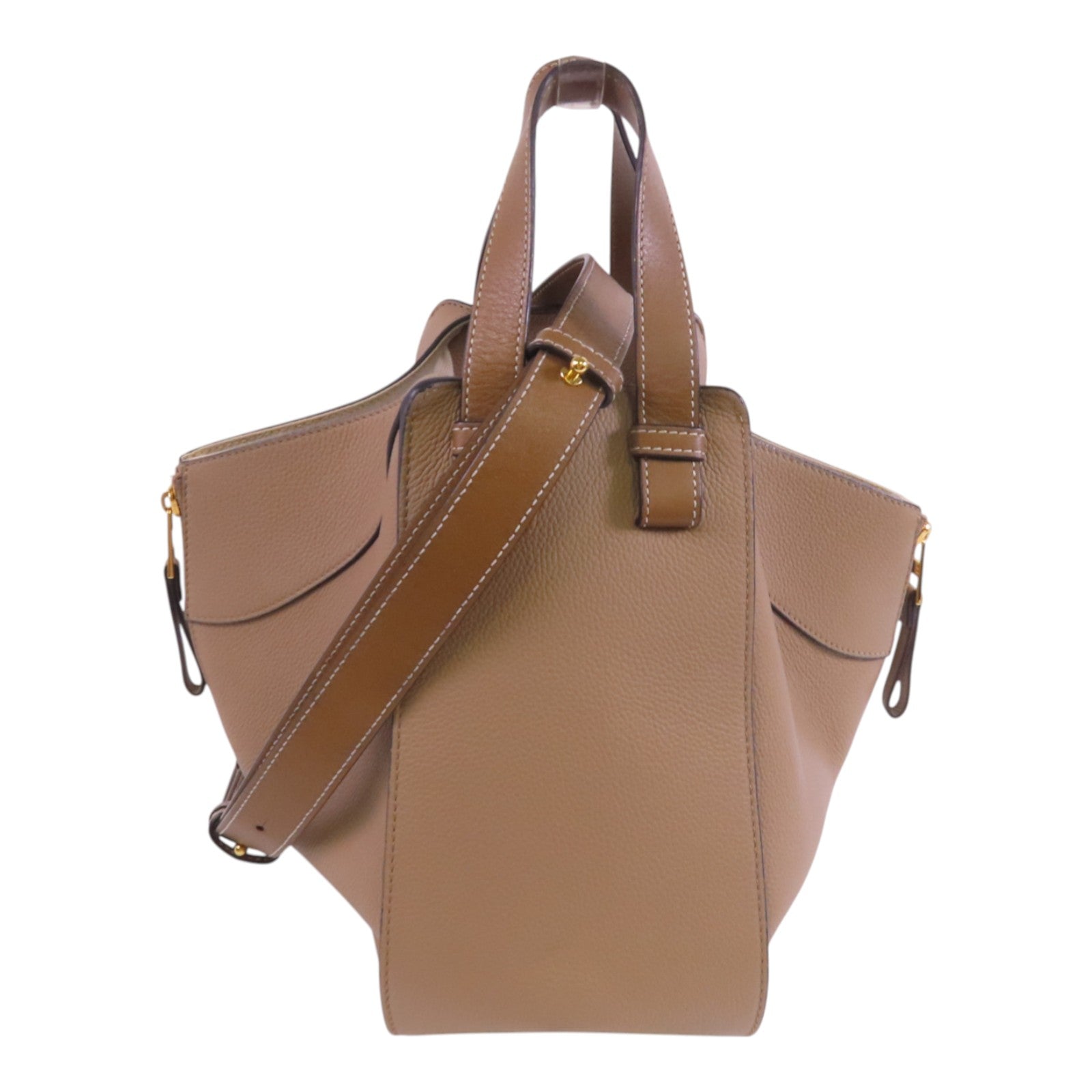 LOEWE GHW Hammock Small Hand Shoulder Bag Calfskin Leather Beige