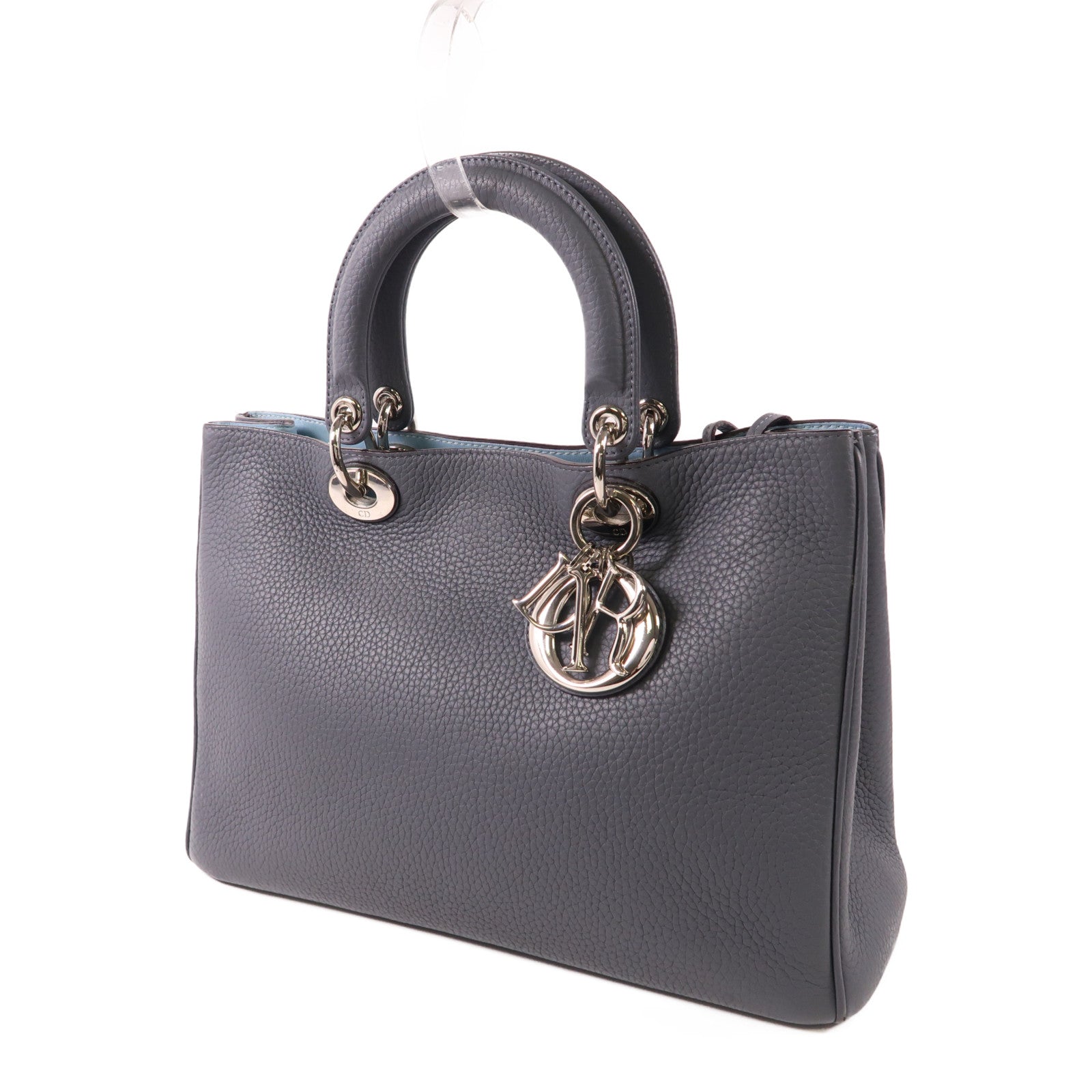 Dior 牛皮皮革Diorissimo銀扣手挽肩背兩用袋