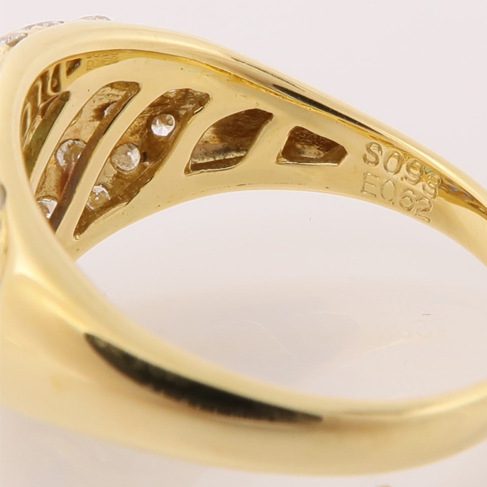 JEWELRY 【激減優惠】18K黃金Sapphire/Emerald/Diamond Ring藍寶石/綠寶石/鑽石戒指US#7