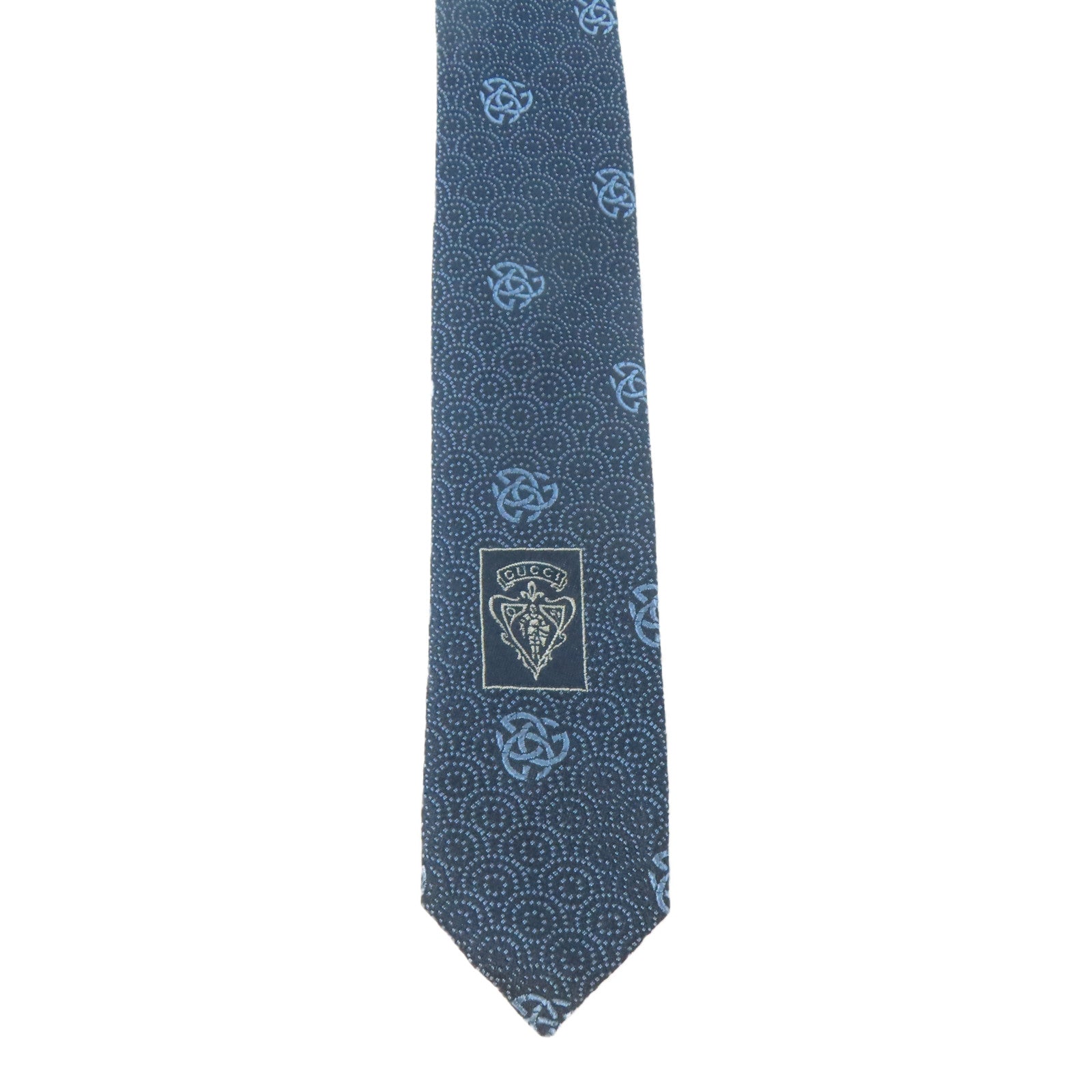 GUCCI 絲質Necktie領帶藍色