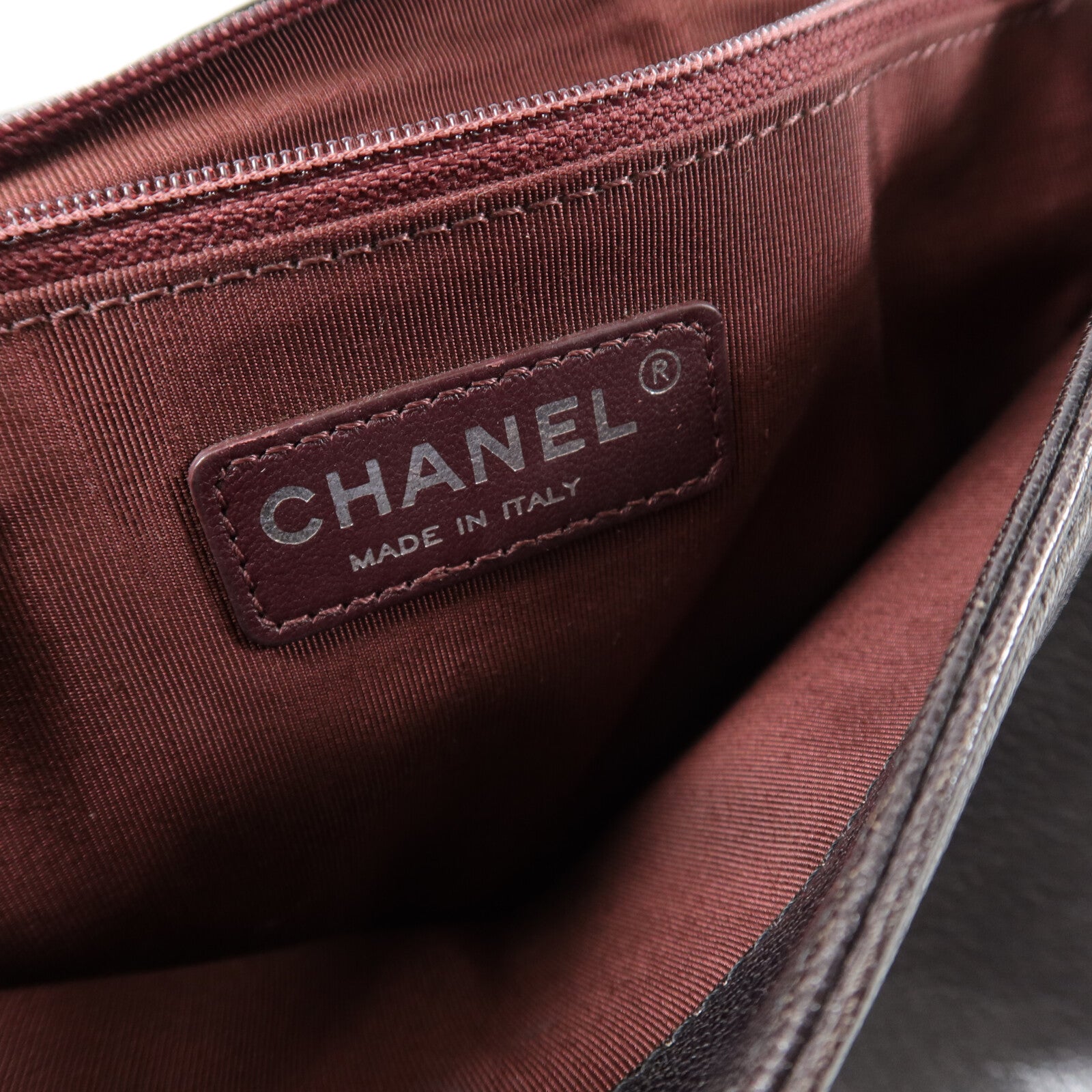 CHANEL 牛皮皮革Boy 30鏈帶肩背袋