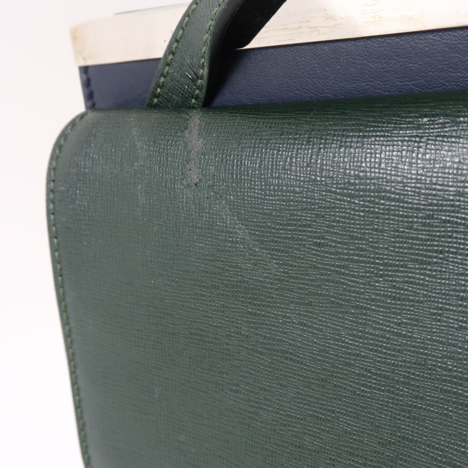 FENDI SHW 2 Way Bag 8BT-222-Z25 149-2384 Calfskin Leather Gray/Pink/Deep Green