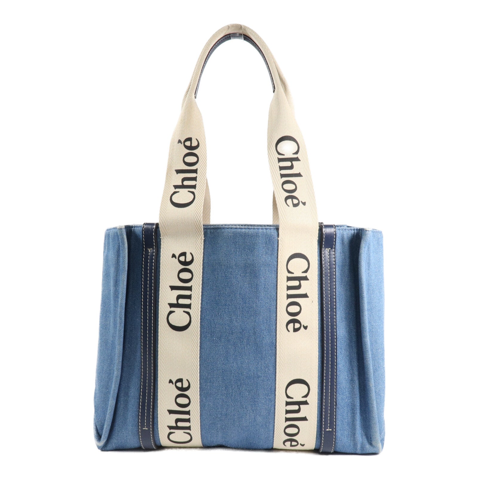 Chloe 牛仔布Woody Medium肩背袋/手挽袋