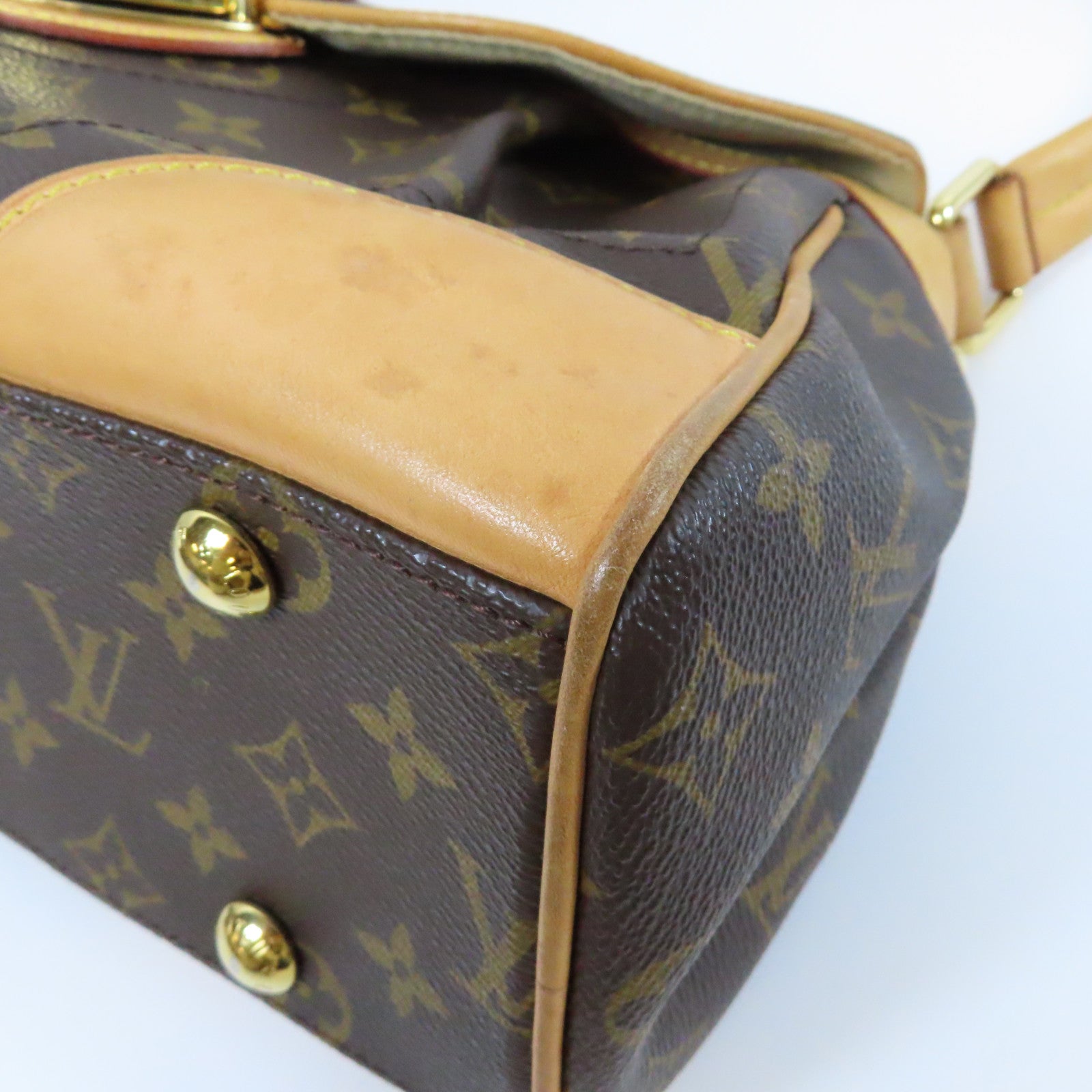 LOUIS VUITTON 【激減優惠】Monogram Beverly PM金扣肩背袋啡色