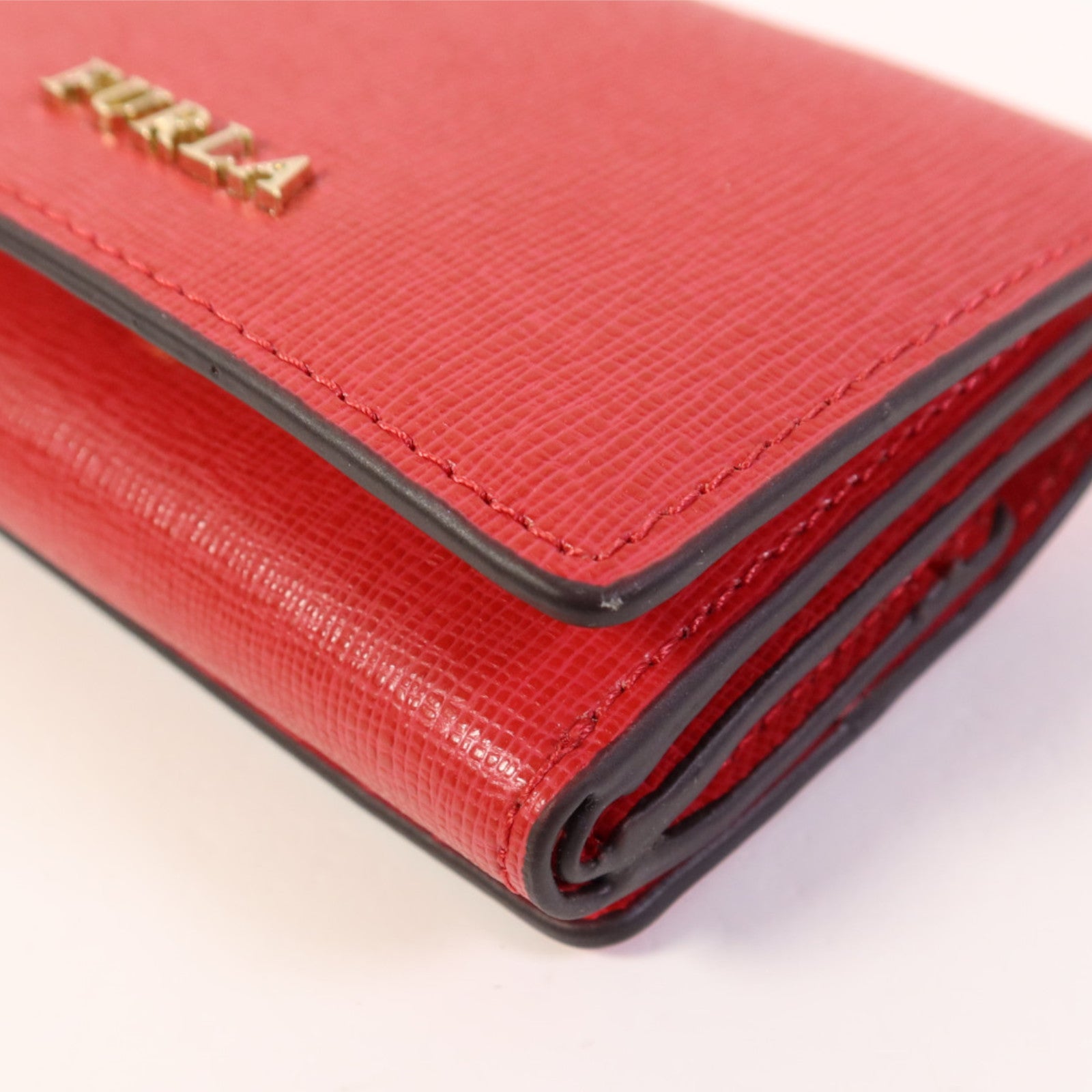 Furla 牛皮皮革Trifold Wallet金扣錢包