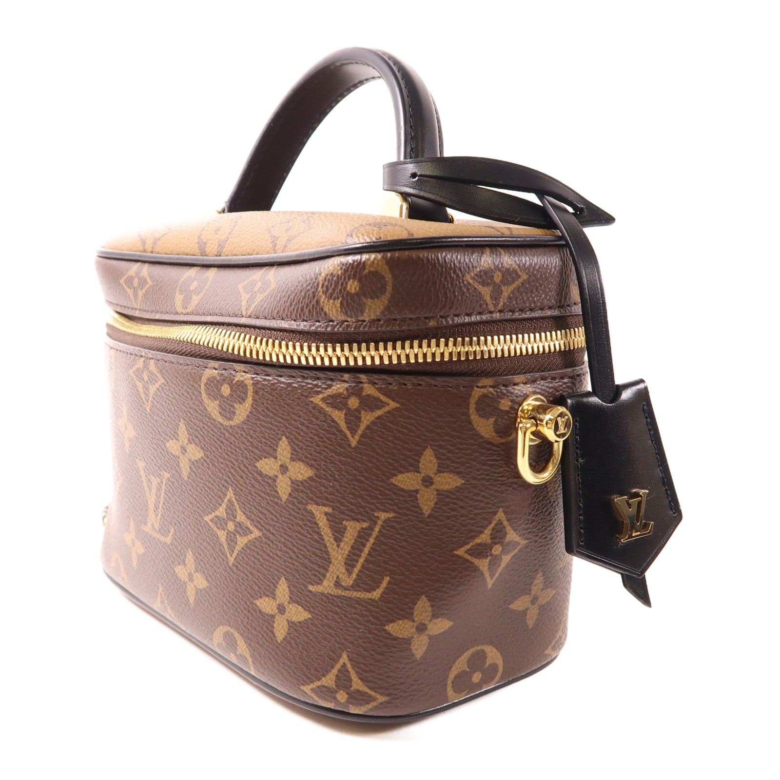 LOUIS VUITTON Monogram Reverse Vanity Chain Pouch金扣手挽肩背兩用袋