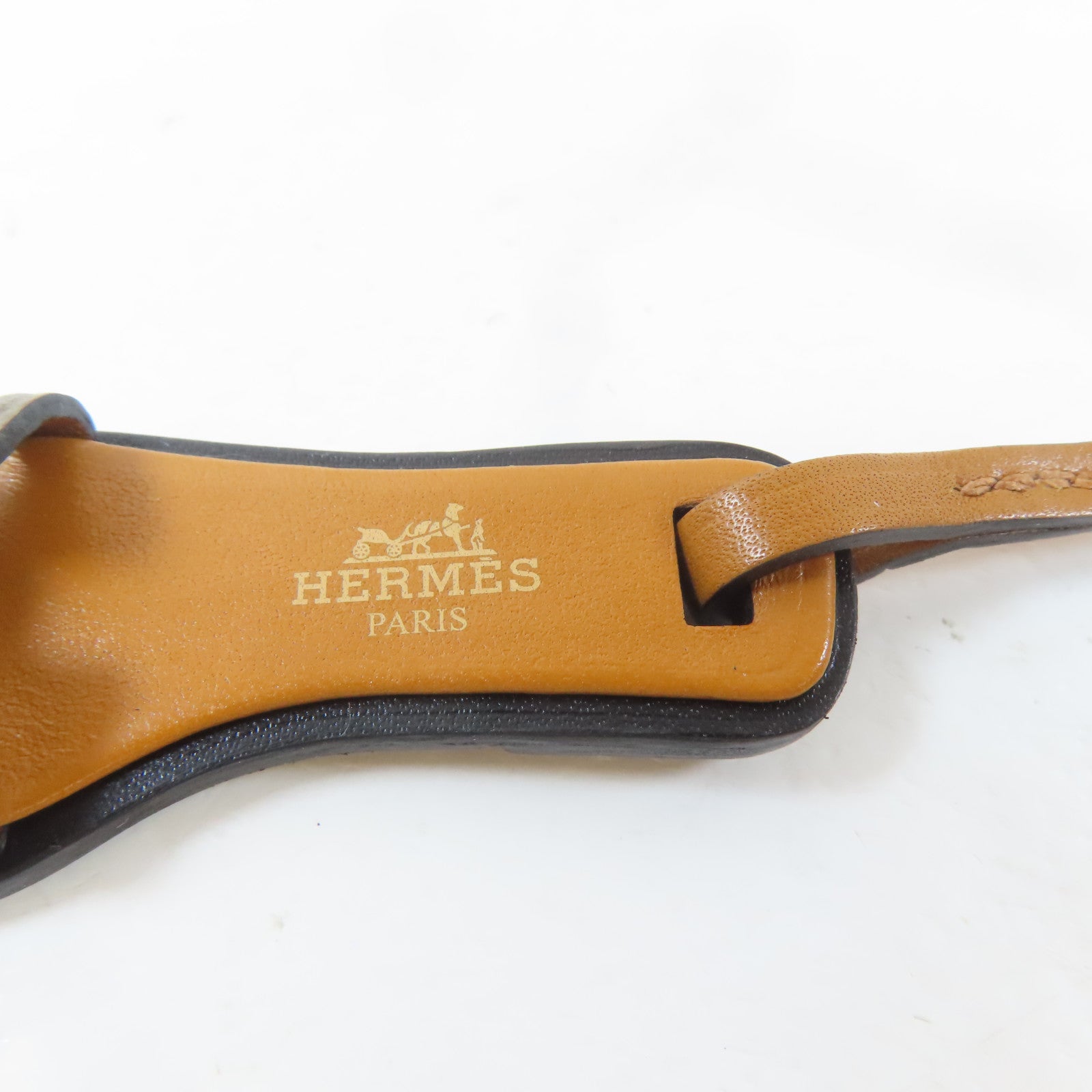 HERMES 【激減優惠】Swift皮革Oran Nano掛飾Gold/啡色