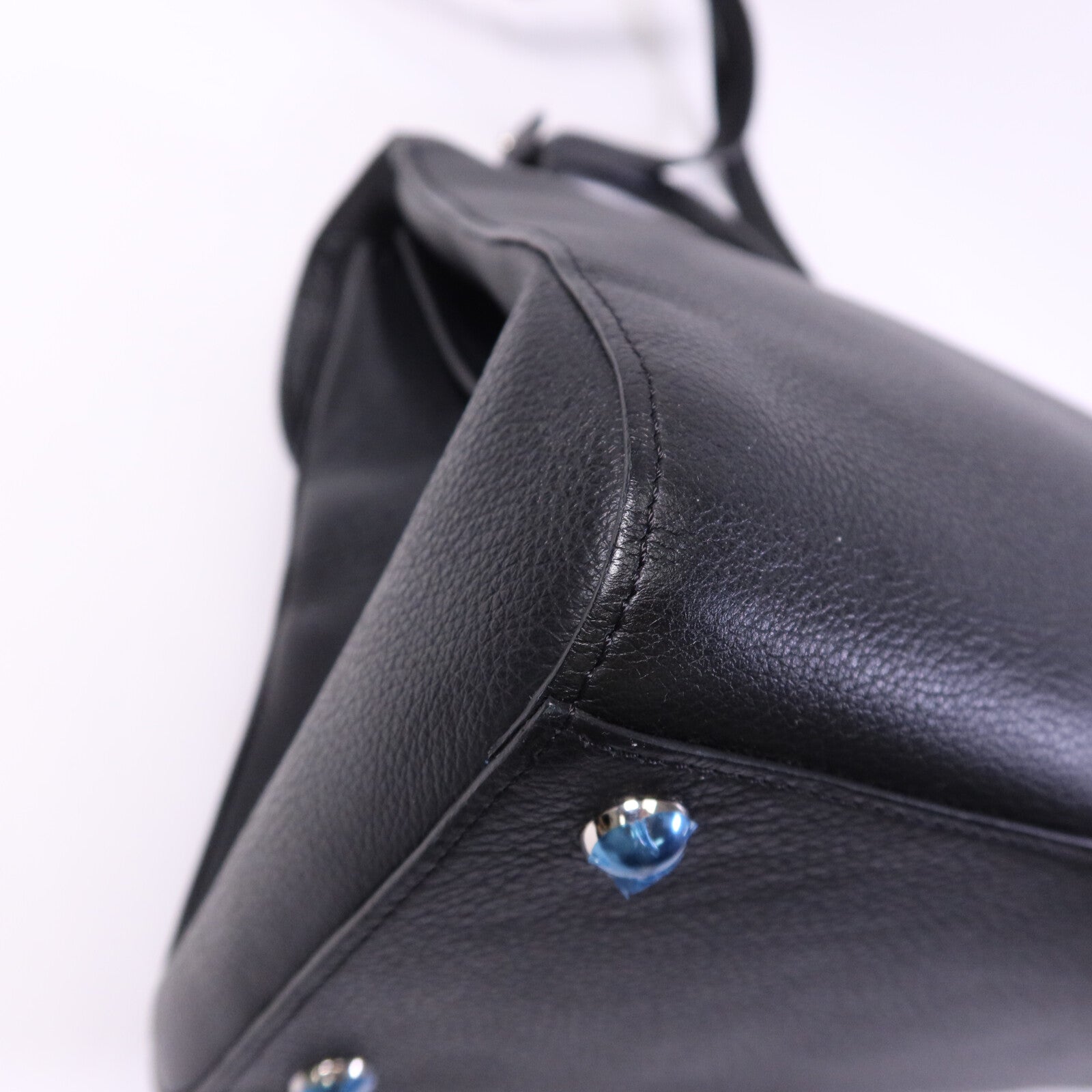 Delvaux 牛皮皮革Brillant MM銀扣手挽肩背兩用袋