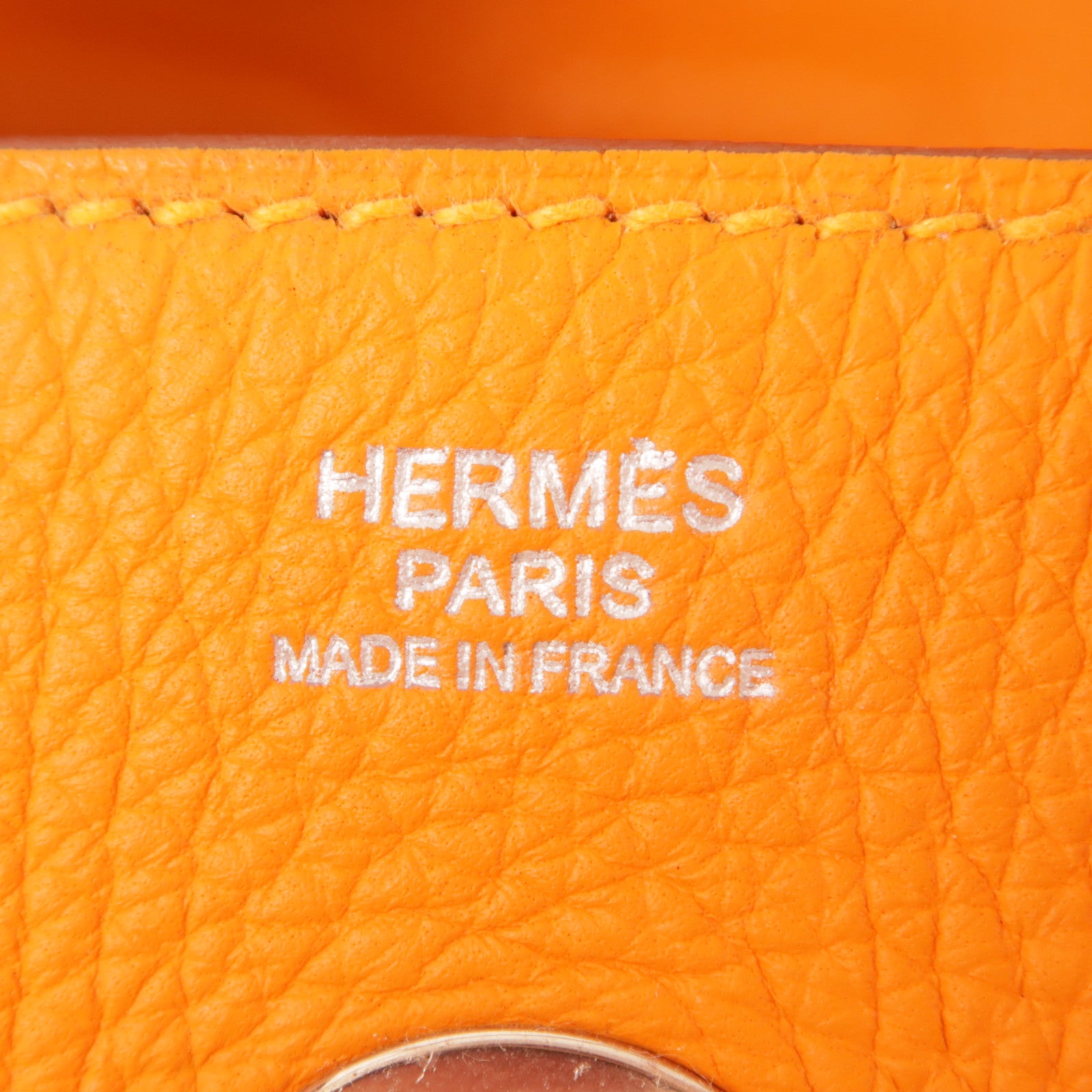 HERMES Clemence皮革Lindy 30銀扣手挽肩背兩用袋93 Orange