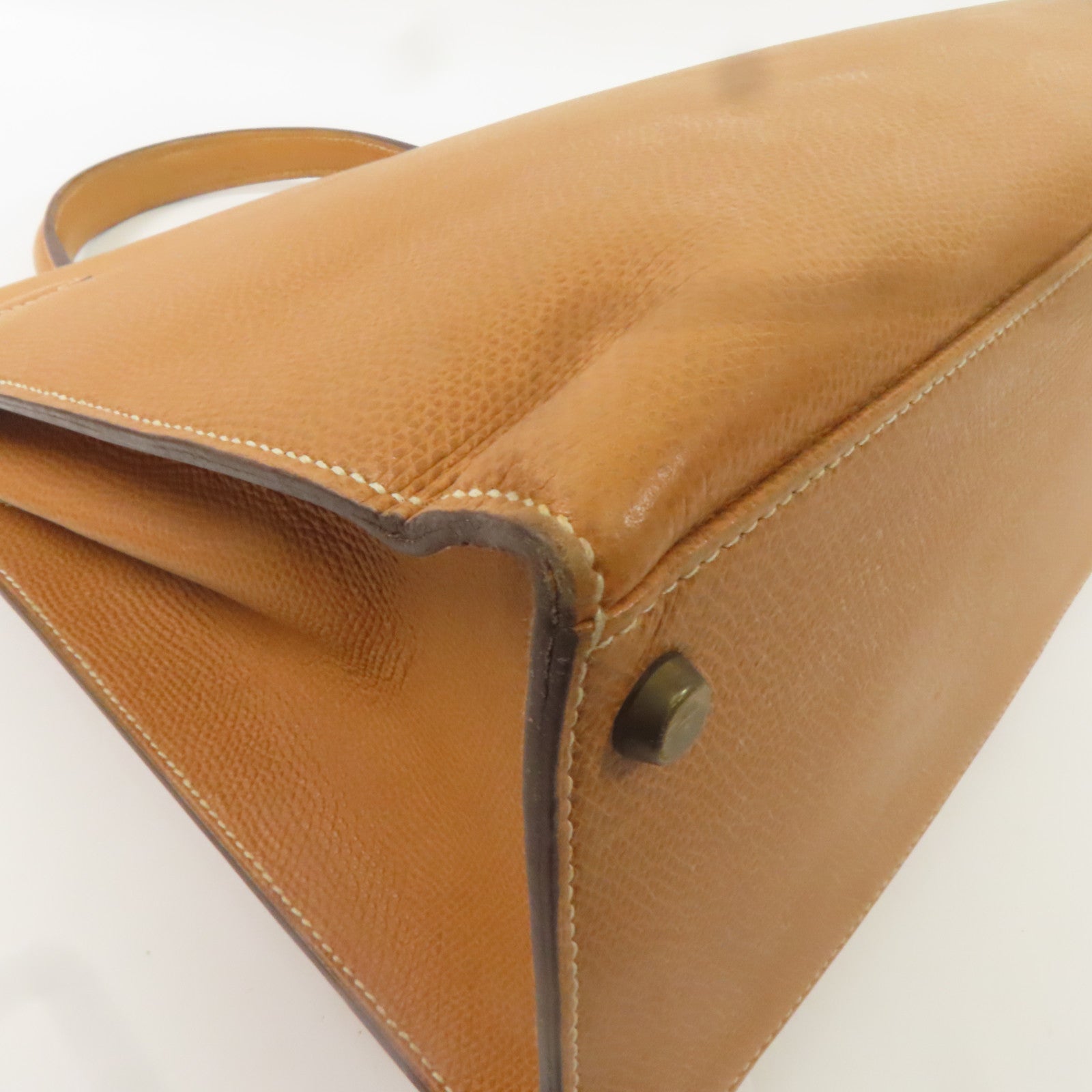 HERMES GHW Kelly 35 Handbag Epsom Leather Gold