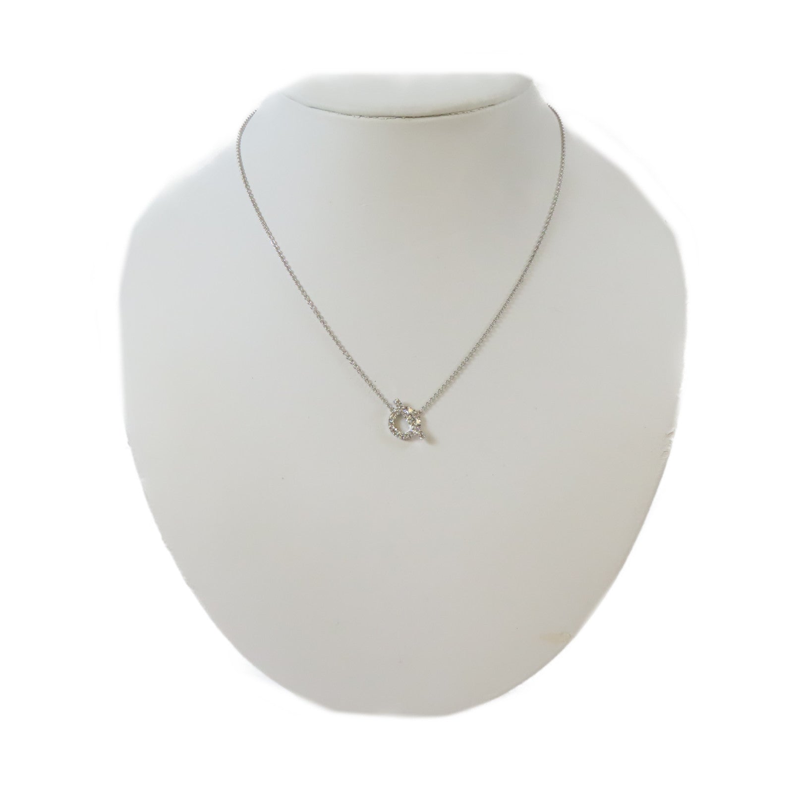 HERMES 18K白金Finesse Pendant項鍊
