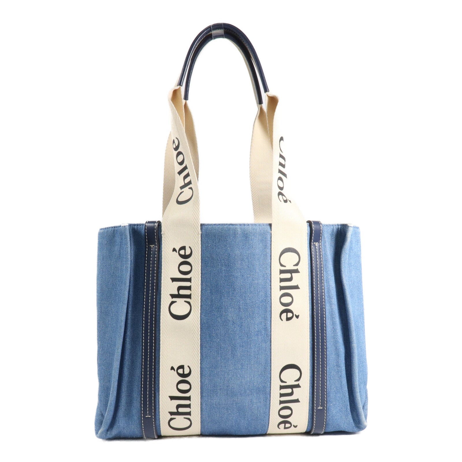 Chloe 牛仔布Woody Medium肩背袋/手挽袋